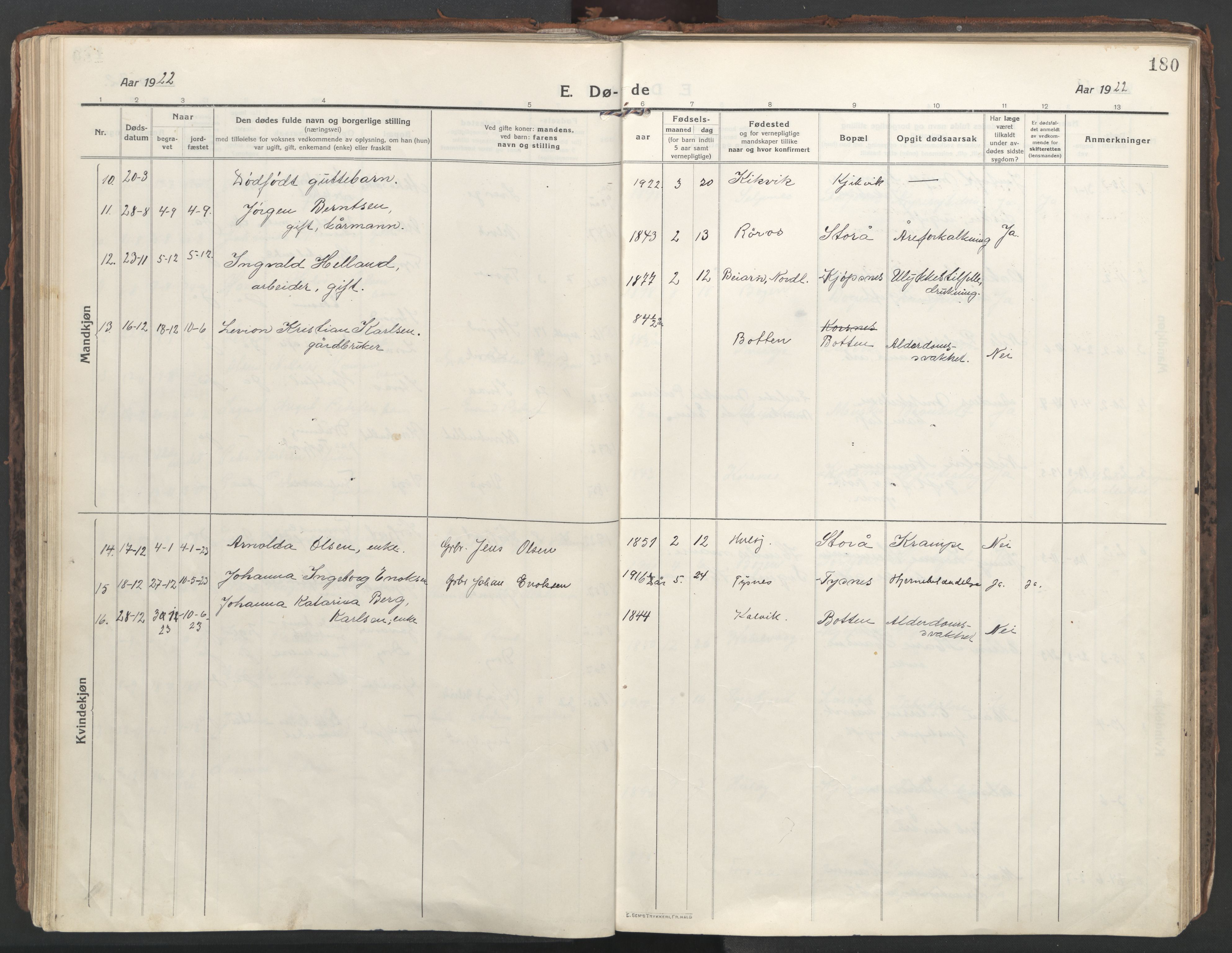 Ministerialprotokoller, klokkerbøker og fødselsregistre - Nordland, AV/SAT-A-1459/861/L0872: Parish register (official) no. 861A07, 1915-1924, p. 180