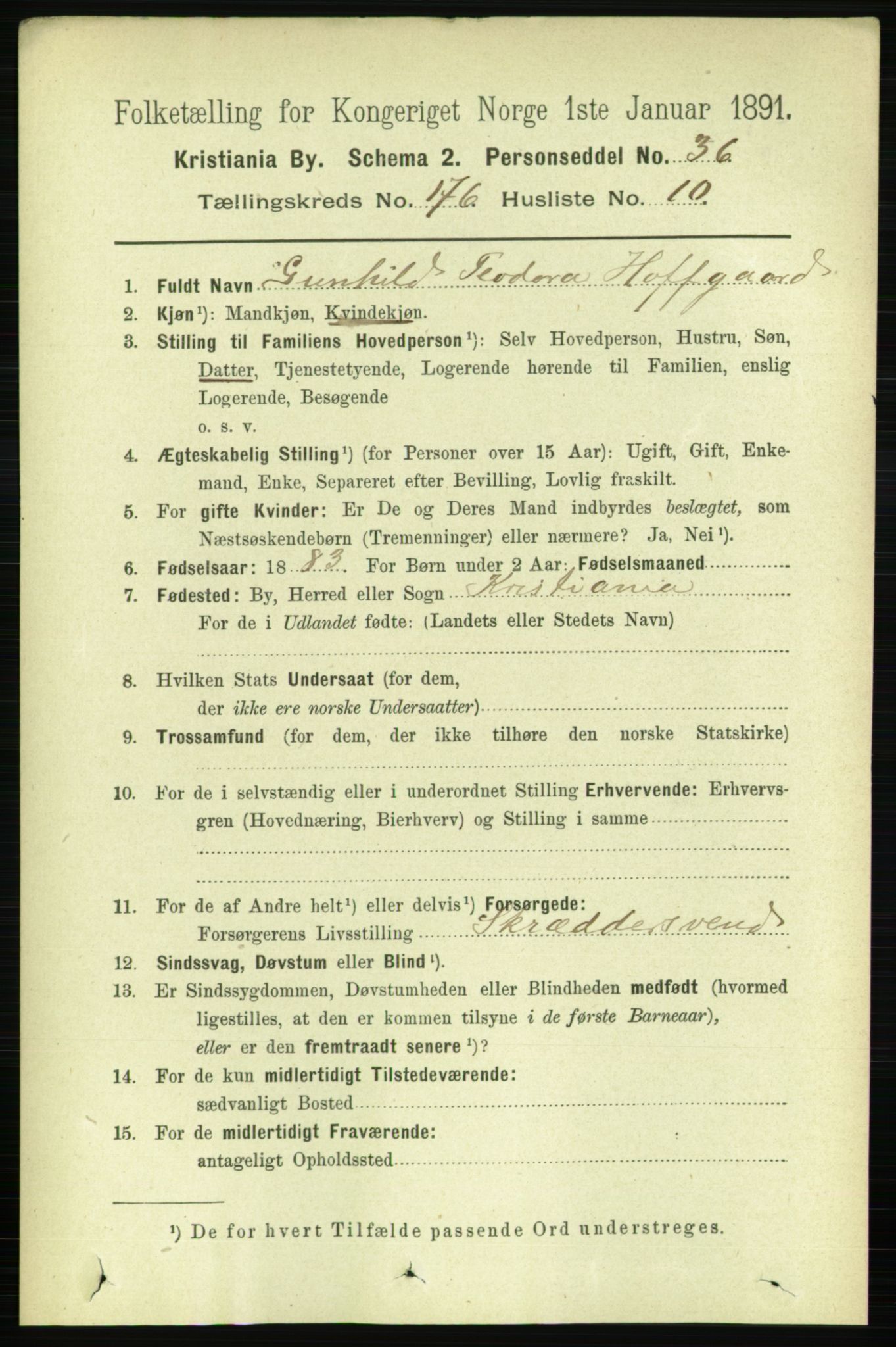 RA, 1891 census for 0301 Kristiania, 1891, p. 105942
