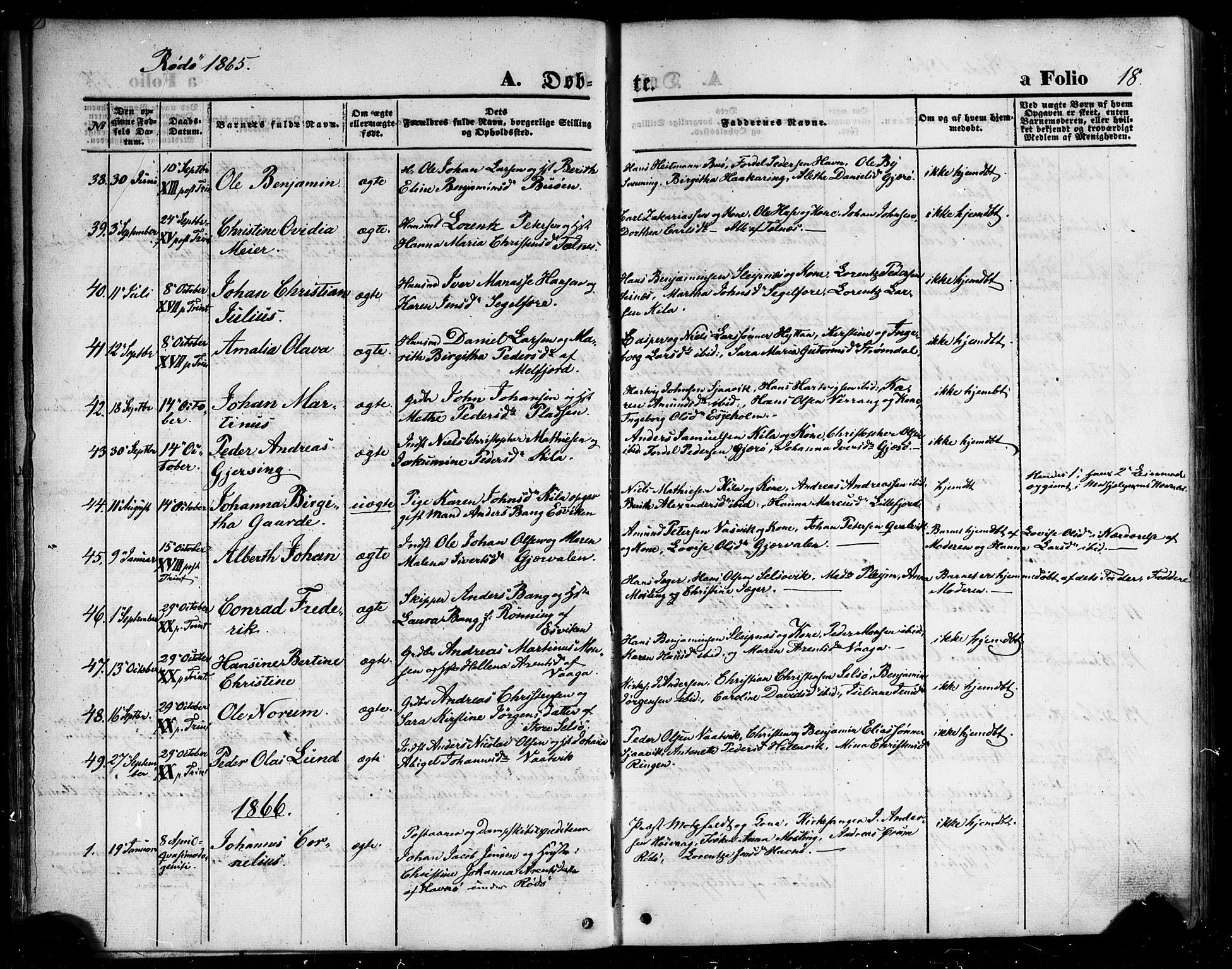 Ministerialprotokoller, klokkerbøker og fødselsregistre - Nordland, SAT/A-1459/841/L0606: Parish register (official) no. 841A10, 1860-1877, p. 18