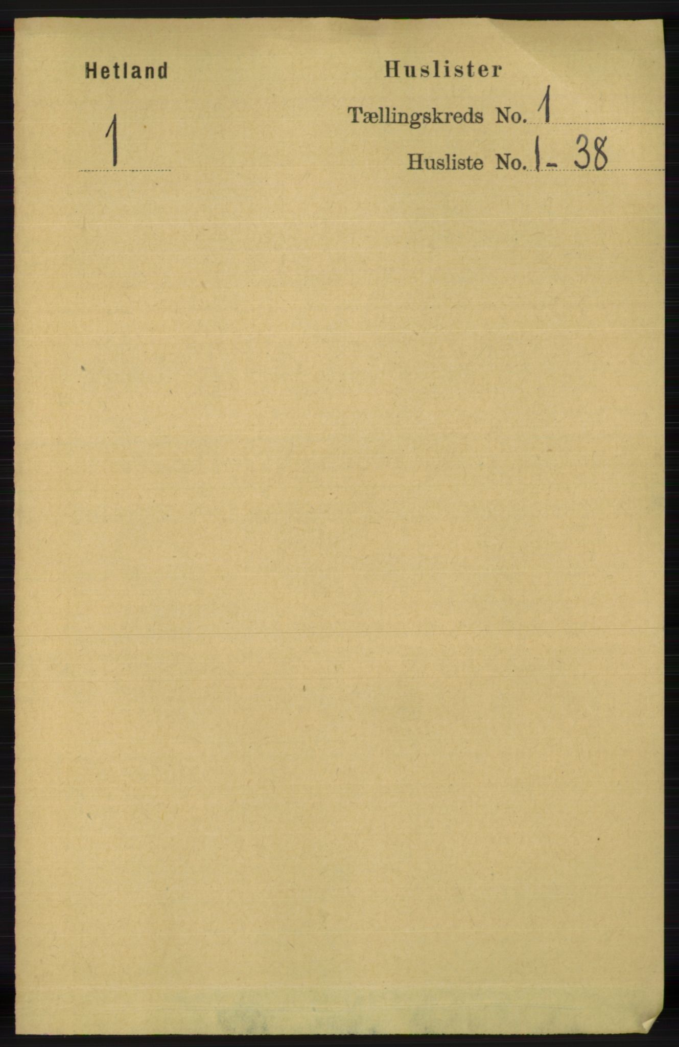 RA, 1891 census for 1126 Hetland, 1891, p. 27