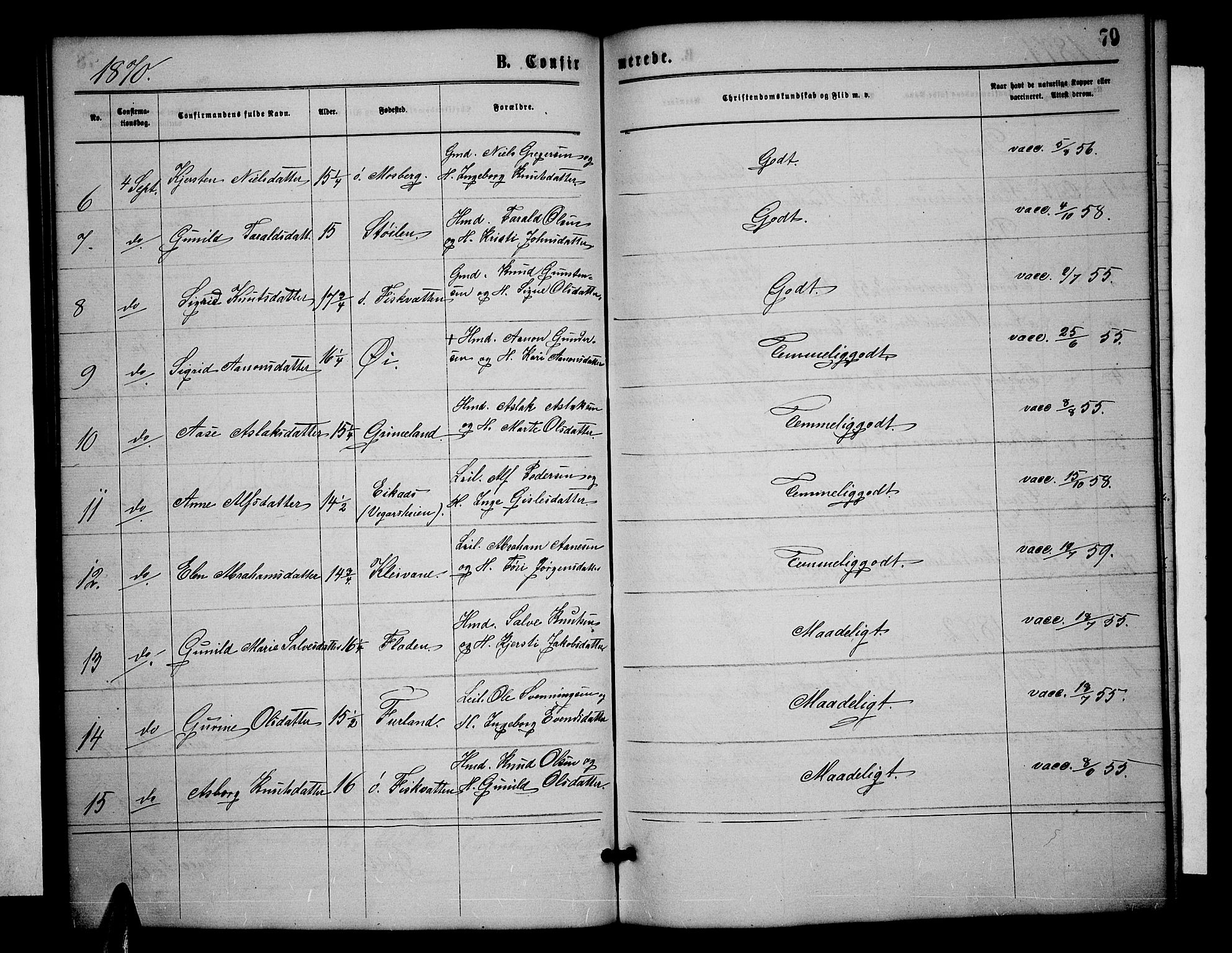 Åmli sokneprestkontor, AV/SAK-1111-0050/F/Fb/Fbc/L0003: Parish register (copy) no. B 3, 1868-1888, p. 79