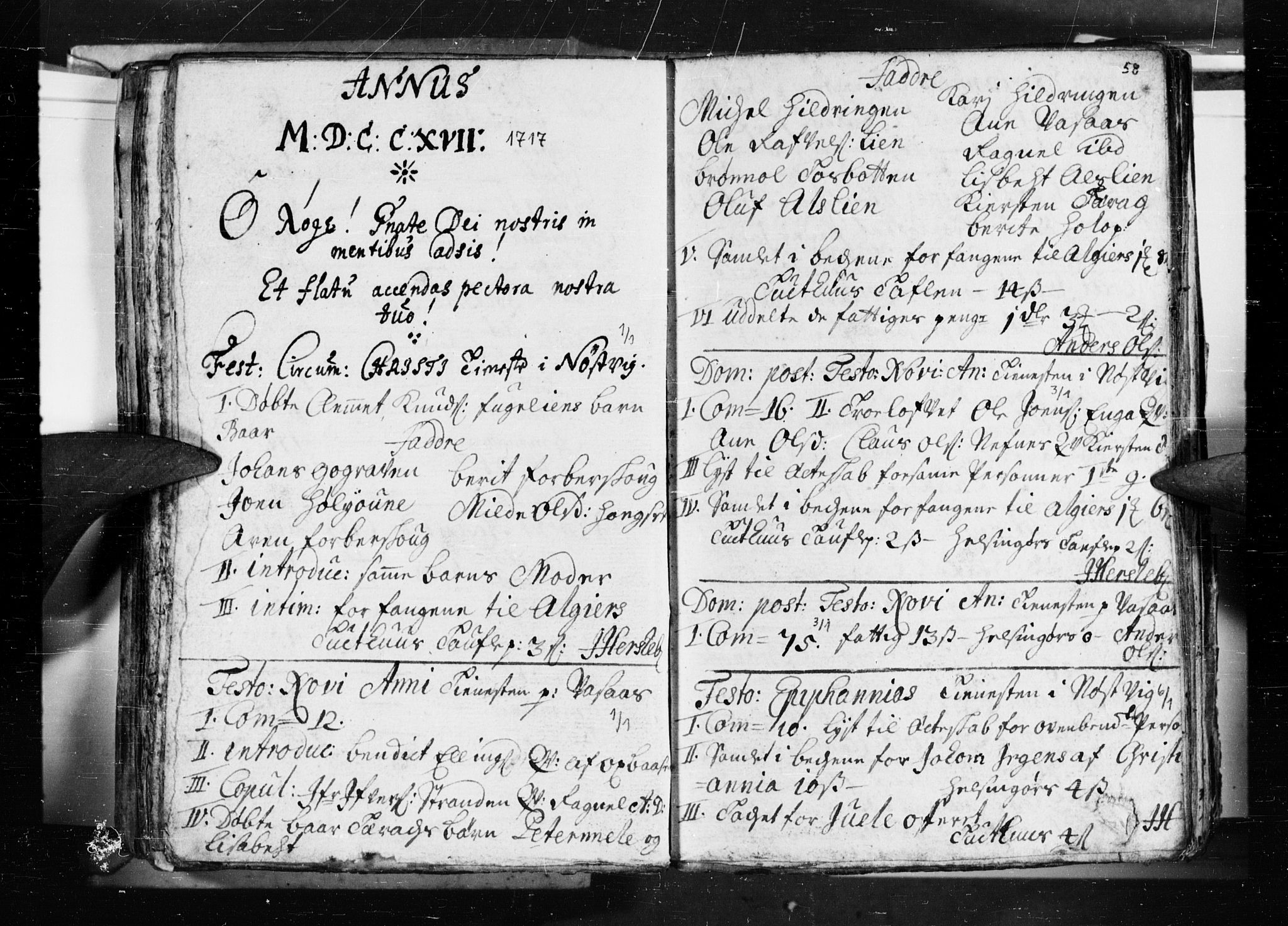 Ministerialprotokoller, klokkerbøker og fødselsregistre - Nordland, SAT/A-1459/813/L0193: Parish register (official) no. 813A03, 1714-1724, p. 58