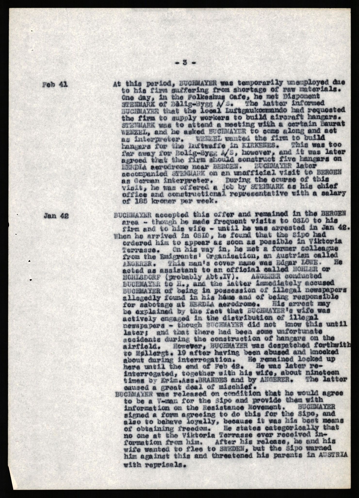 Forsvaret, Forsvarets overkommando II, AV/RA-RAFA-3915/D/Db/L0038: CI Questionaires. Tyske okkupasjonsstyrker i Norge. Østerrikere., 1945-1946, p. 159