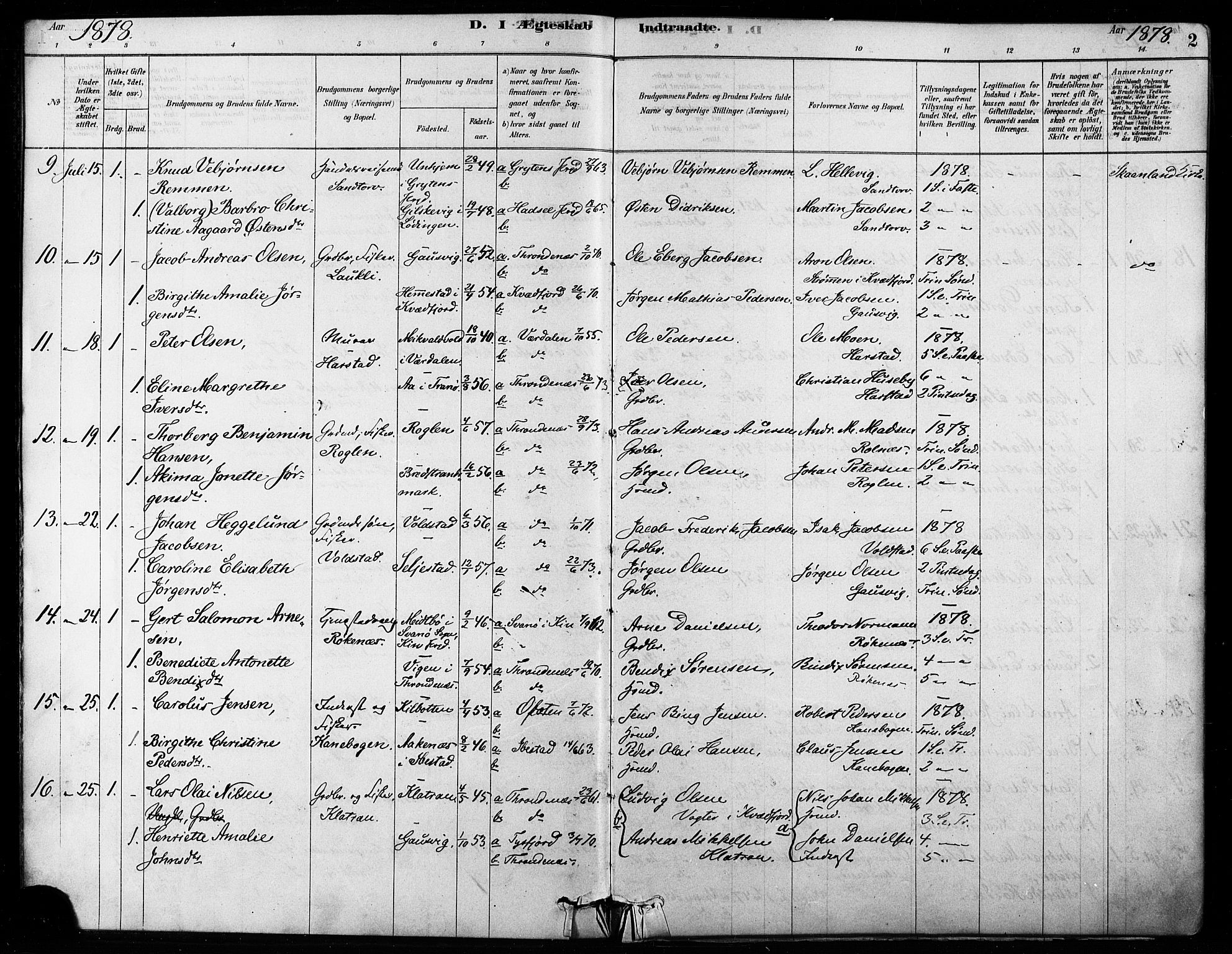 Trondenes sokneprestkontor, SATØ/S-1319/H/Ha/L0015kirke: Parish register (official) no. 15, 1878-1889, p. 2