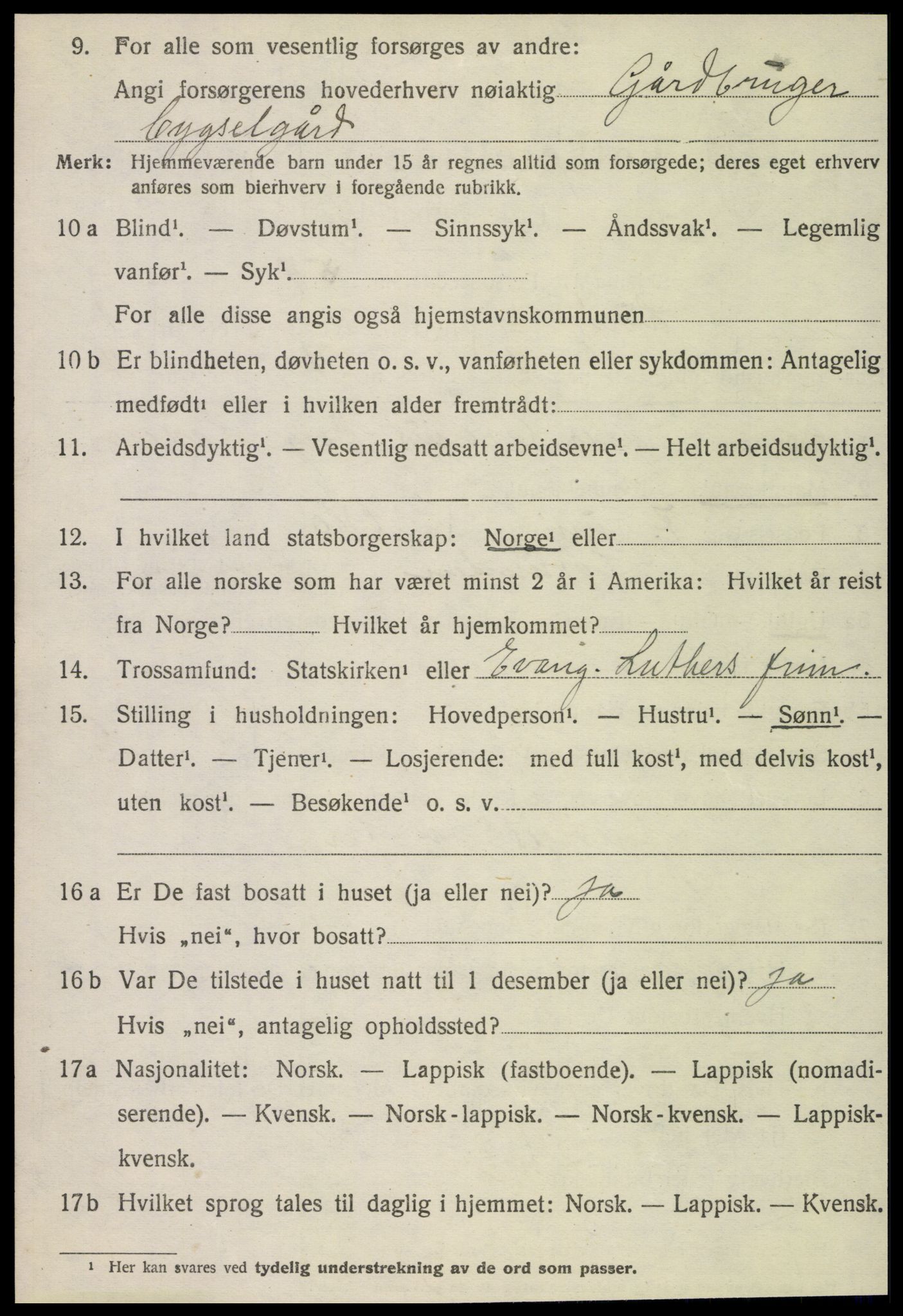 SAT, 1920 census for Lurøy, 1920, p. 968