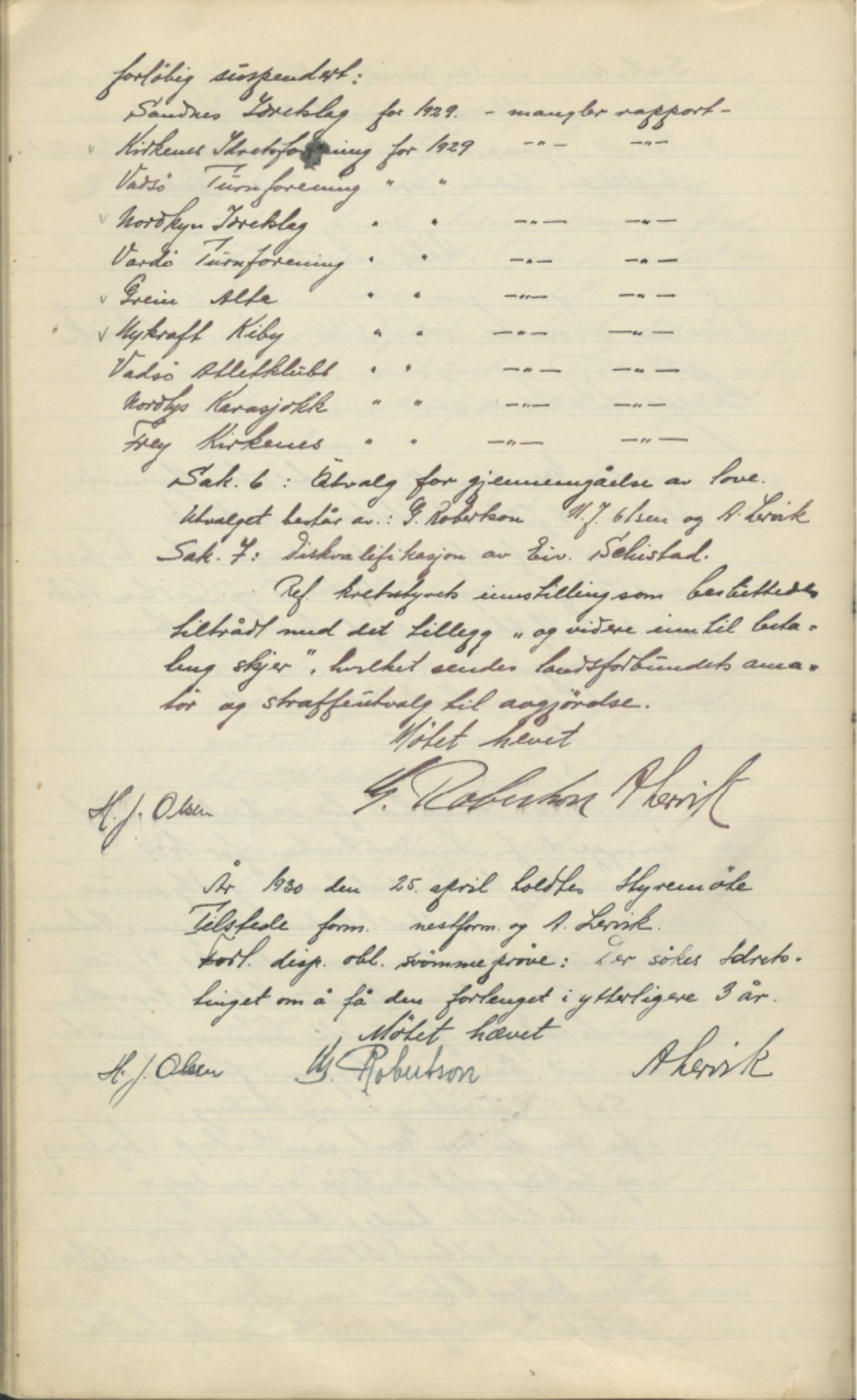 Finnmark Distriktslag for Idrett, FMFB/A-1040/A/L0001: Møteprotokoll, 1919-1940, p. 119