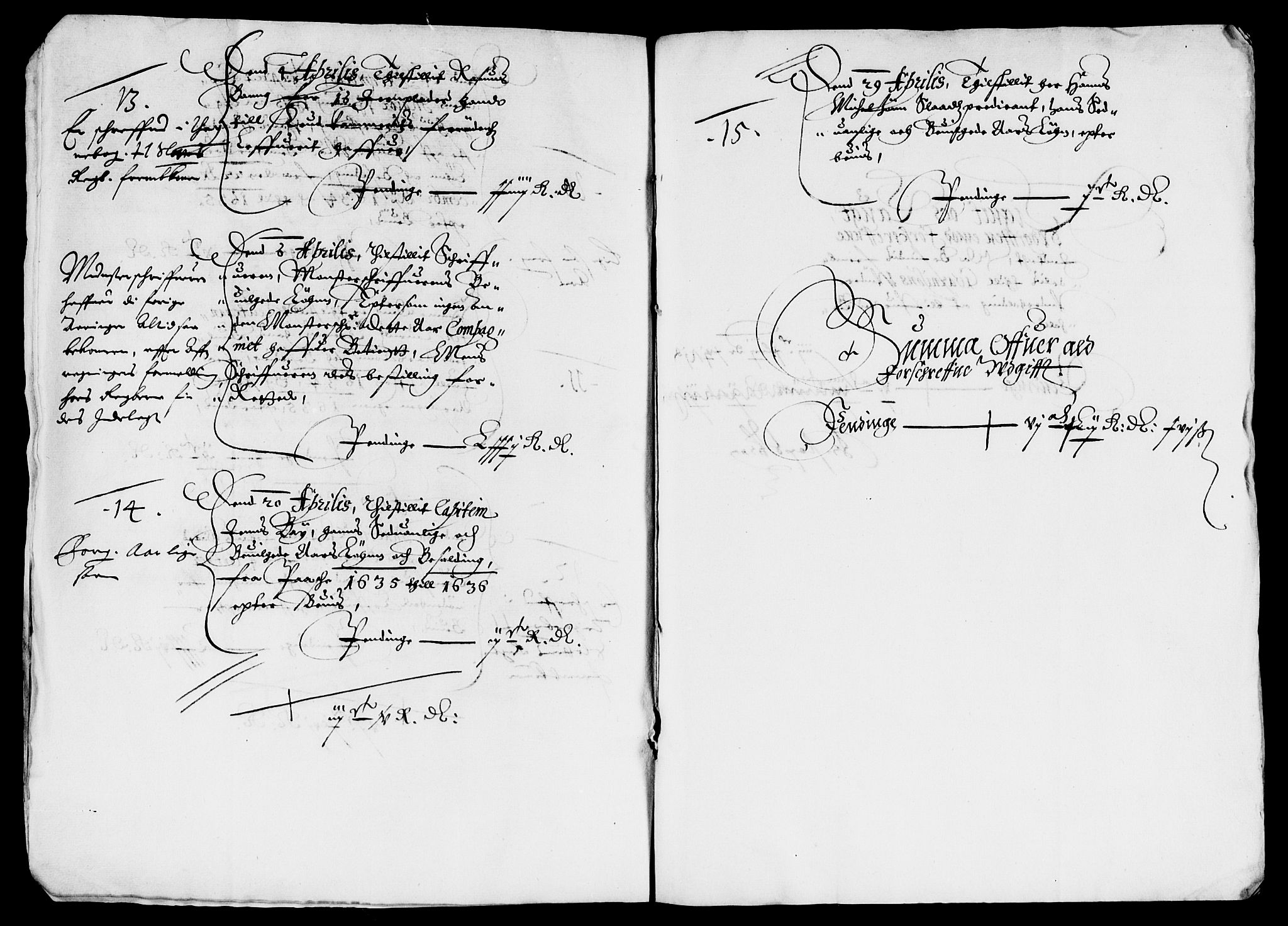 Rentekammeret inntil 1814, Reviderte regnskaper, Lensregnskaper, AV/RA-EA-5023/R/Rb/Rba/L0125: Akershus len, 1634-1636