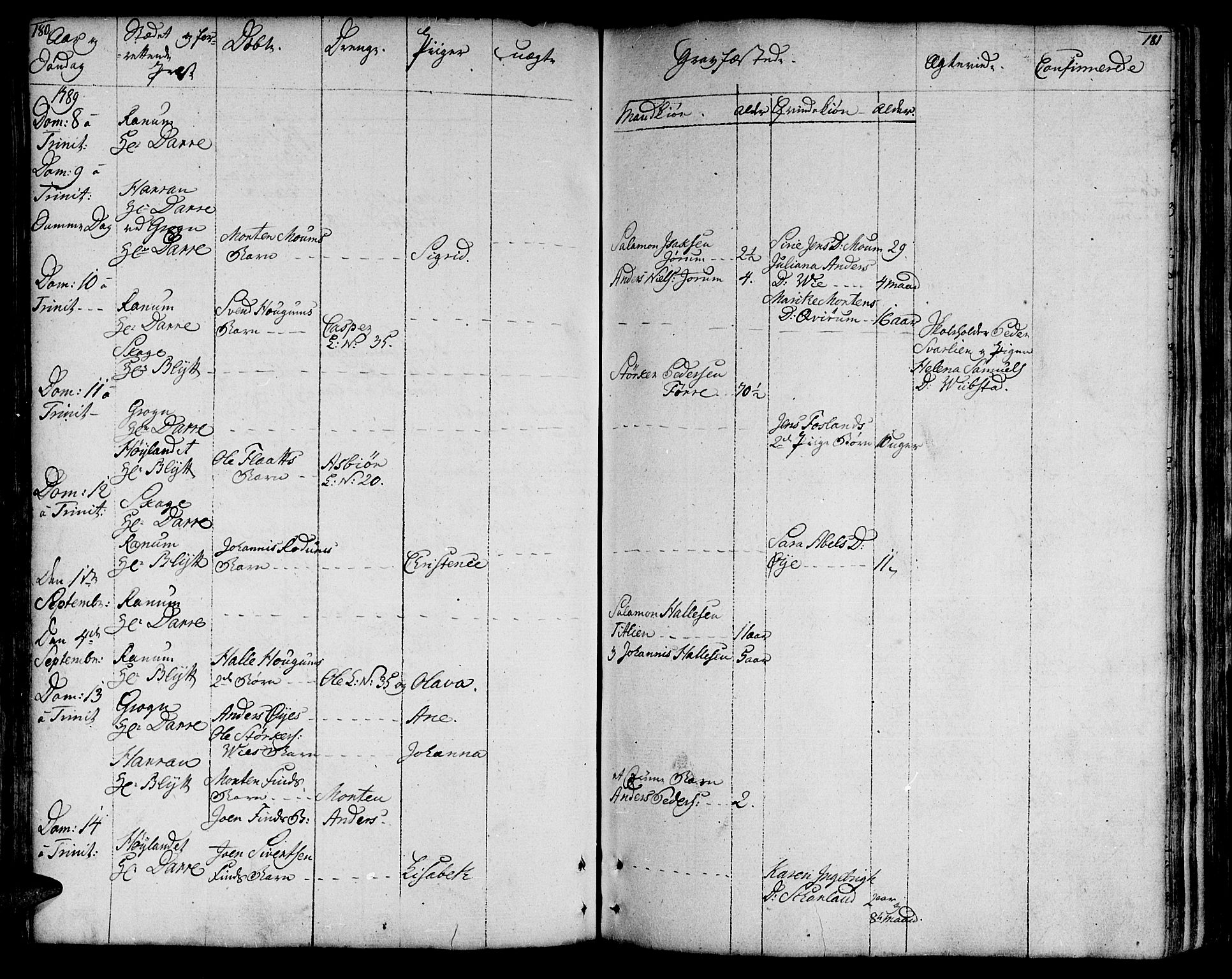 Ministerialprotokoller, klokkerbøker og fødselsregistre - Nord-Trøndelag, SAT/A-1458/764/L0544: Parish register (official) no. 764A04, 1780-1798, p. 180-181