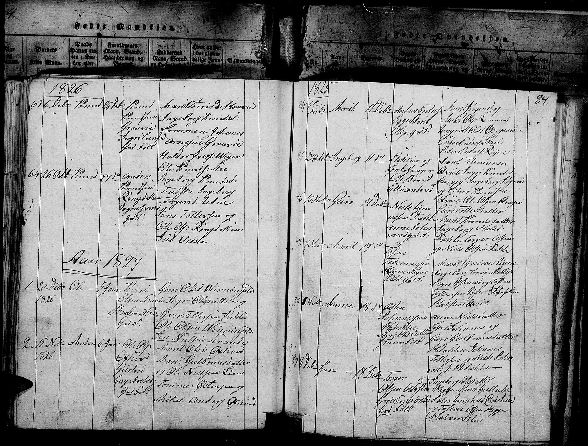 Slidre prestekontor, SAH/PREST-134/H/Ha/Haa/L0002: Parish register (official) no. 2, 1814-1830, p. 187h
