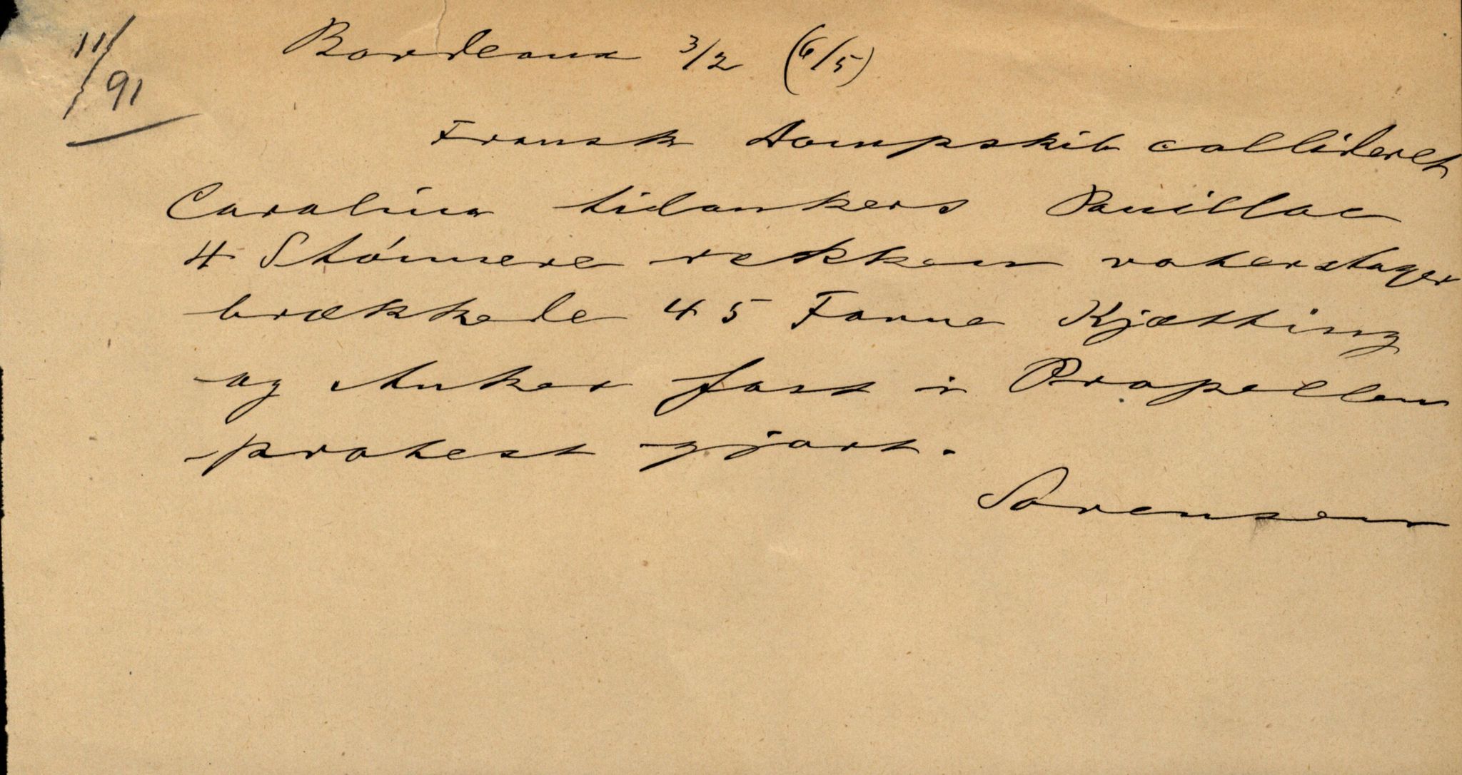 Pa 63 - Østlandske skibsassuranceforening, VEMU/A-1079/G/Ga/L0028/0005: Havaridokumenter / Tjømø, Magnolia, Caroline, Olaf, Stjernen, 1892, p. 79