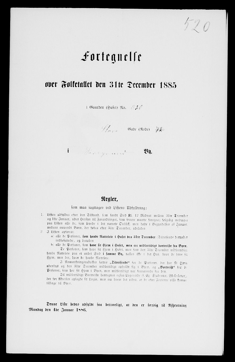 SAKO, 1885 census for 0805 Porsgrunn, 1885, p. 1040