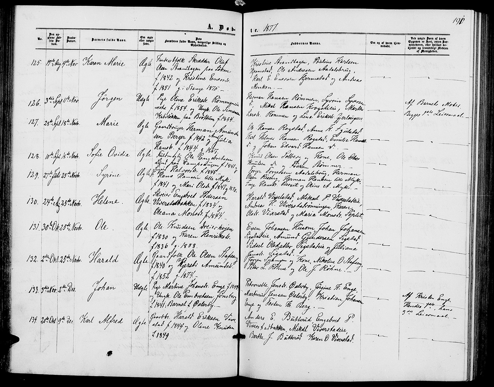 Løten prestekontor, AV/SAH-PREST-022/L/La/L0004: Parish register (copy) no. 4, 1863-1877, p. 191