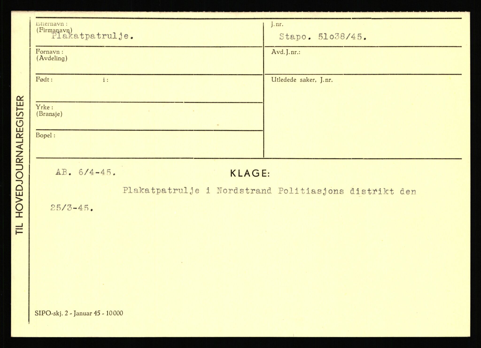 Statspolitiet - Hovedkontoret / Osloavdelingen, AV/RA-S-1329/C/Ca/L0012: Oanæs - Quistgaard	, 1943-1945, p. 4593