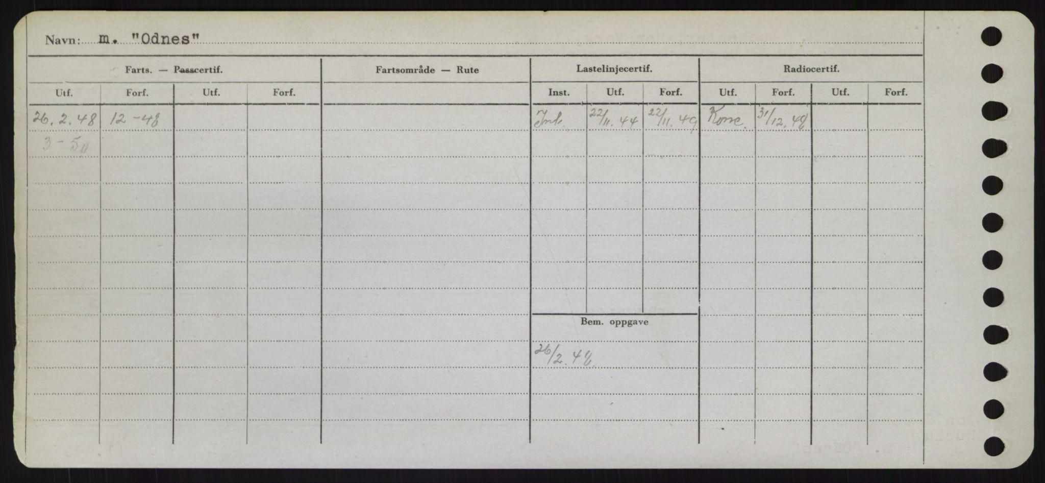 Sjøfartsdirektoratet med forløpere, Skipsmålingen, RA/S-1627/H/Hd/L0028: Fartøy, O, p. 146