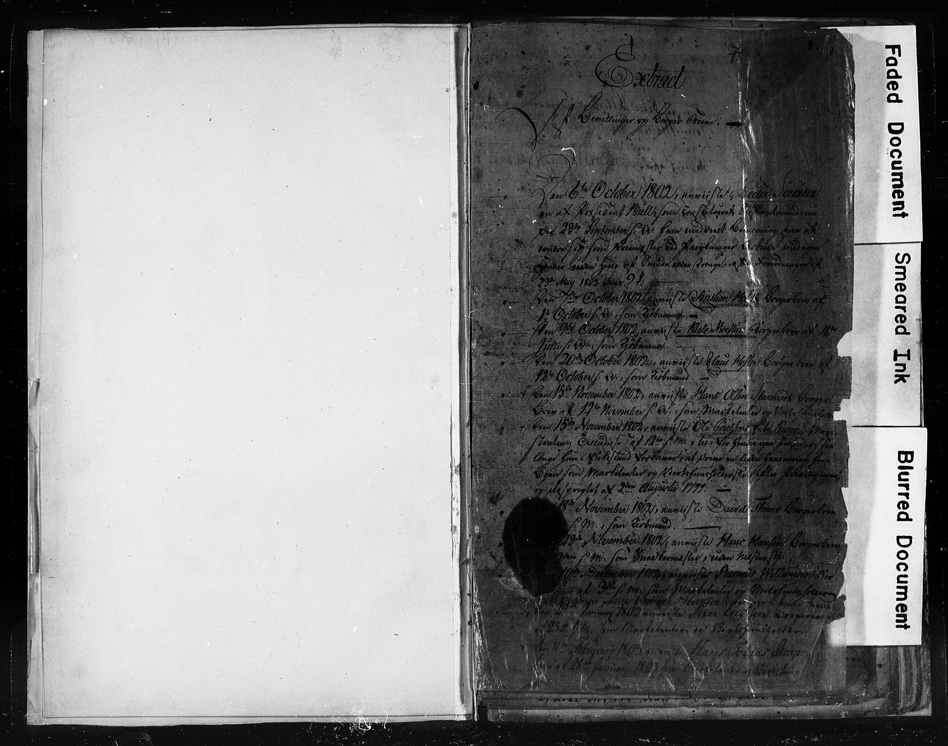 Kristiania magistrat, SAO/A-10711/F/Fb/L0002: Borgerrulle, 1802-1825, p. 1
