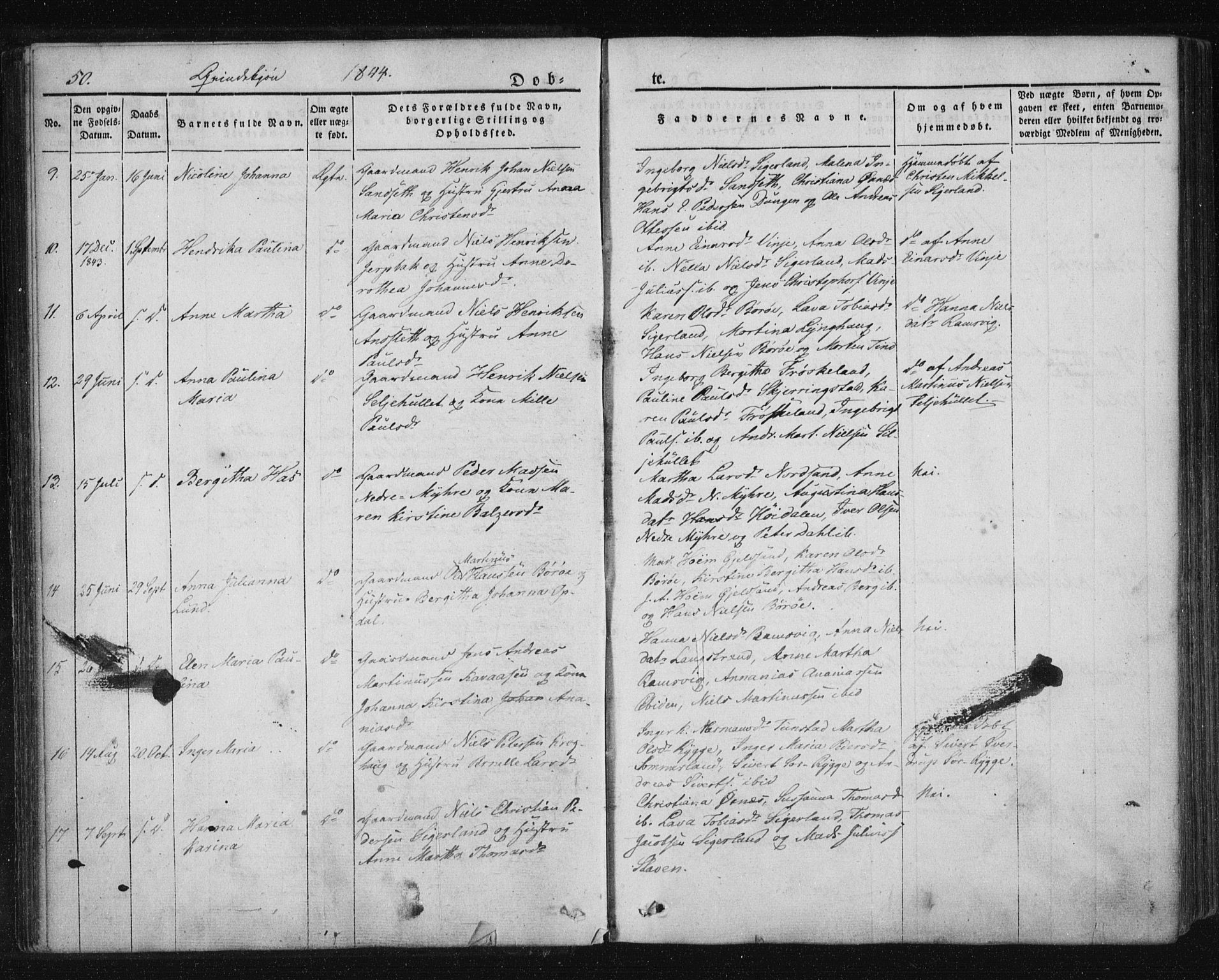 Ministerialprotokoller, klokkerbøker og fødselsregistre - Nordland, SAT/A-1459/893/L1332: Parish register (official) no. 893A05, 1841-1858, p. 50