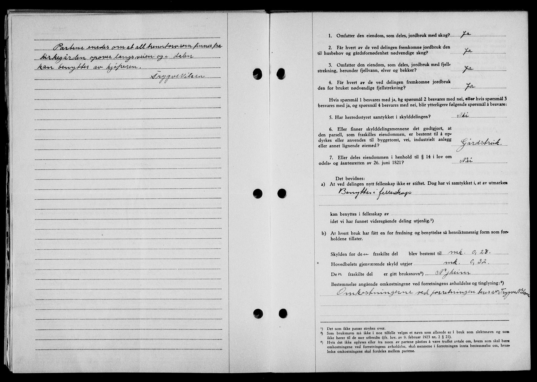 Lofoten sorenskriveri, SAT/A-0017/1/2/2C/L0014a: Mortgage book no. 14a, 1946-1946, Diary no: : 1065/1946