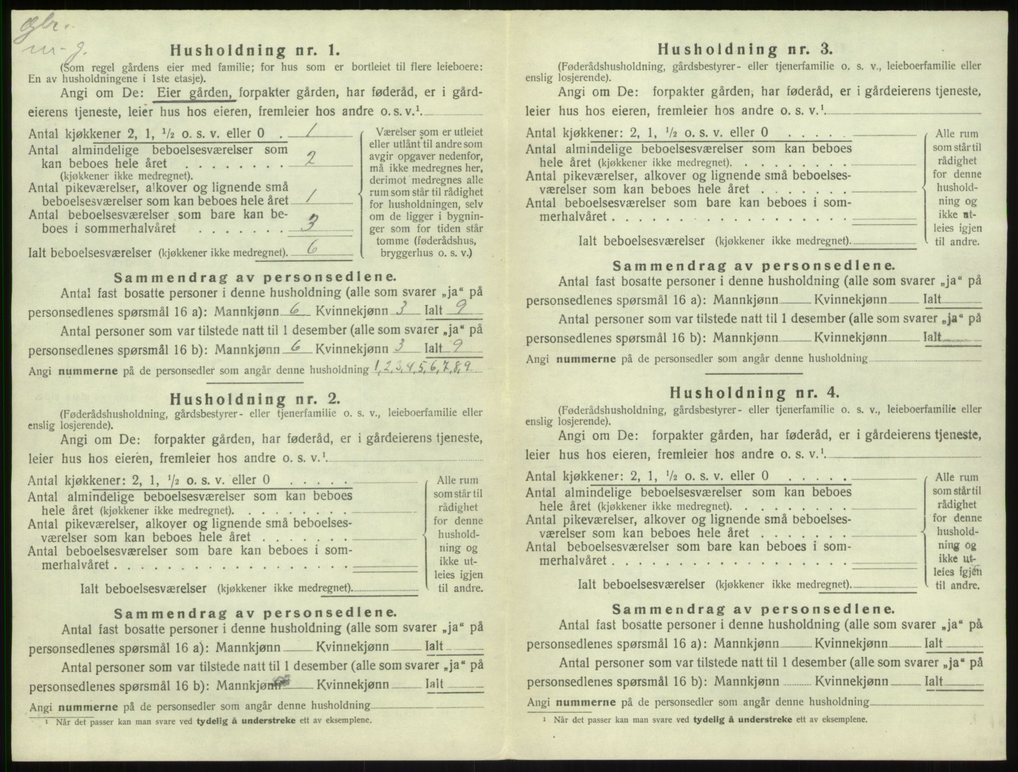 SAB, 1920 census for Sogndal, 1920, p. 826