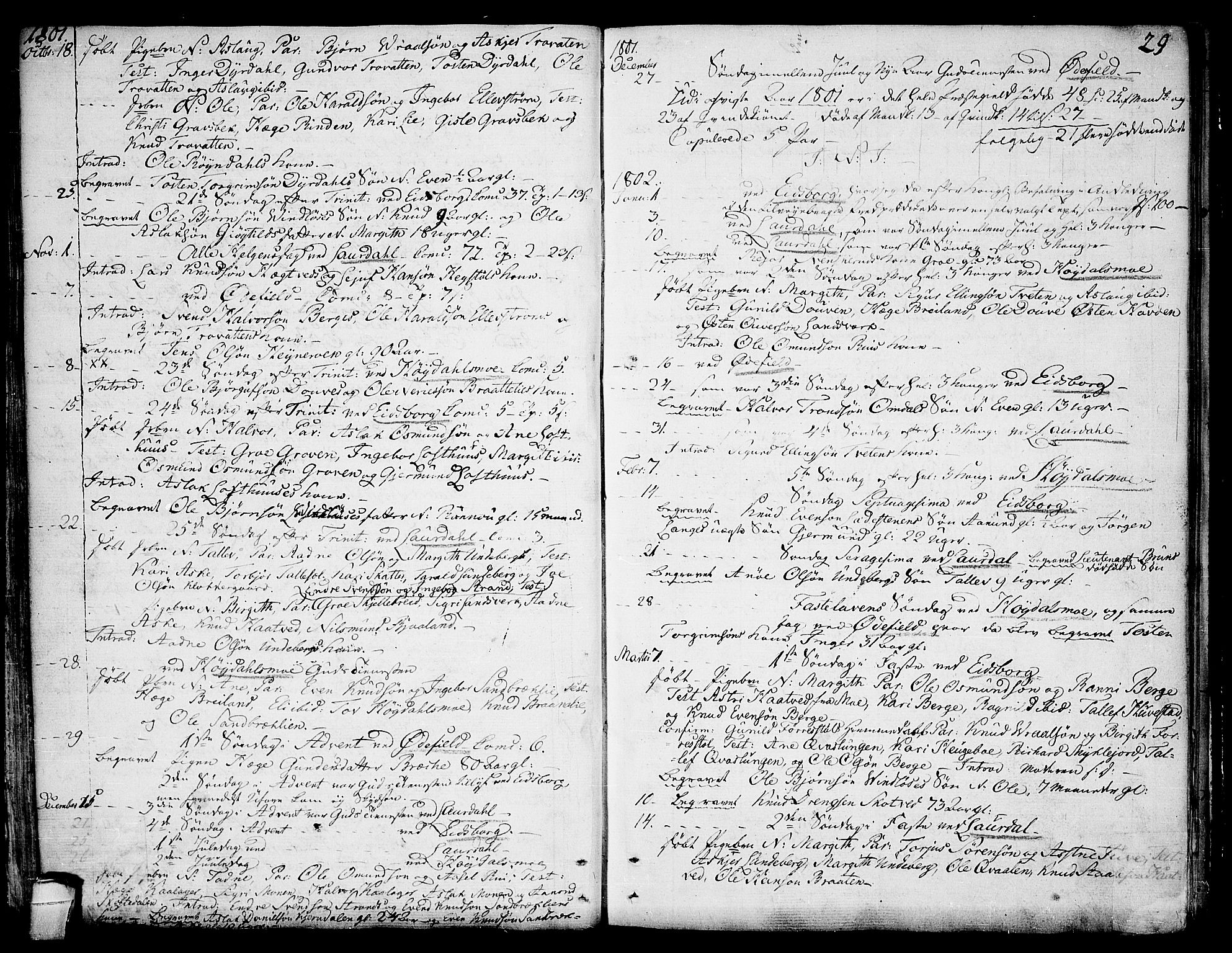 Lårdal kirkebøker, AV/SAKO-A-284/F/Fa/L0004: Parish register (official) no. I 4, 1790-1814, p. 29