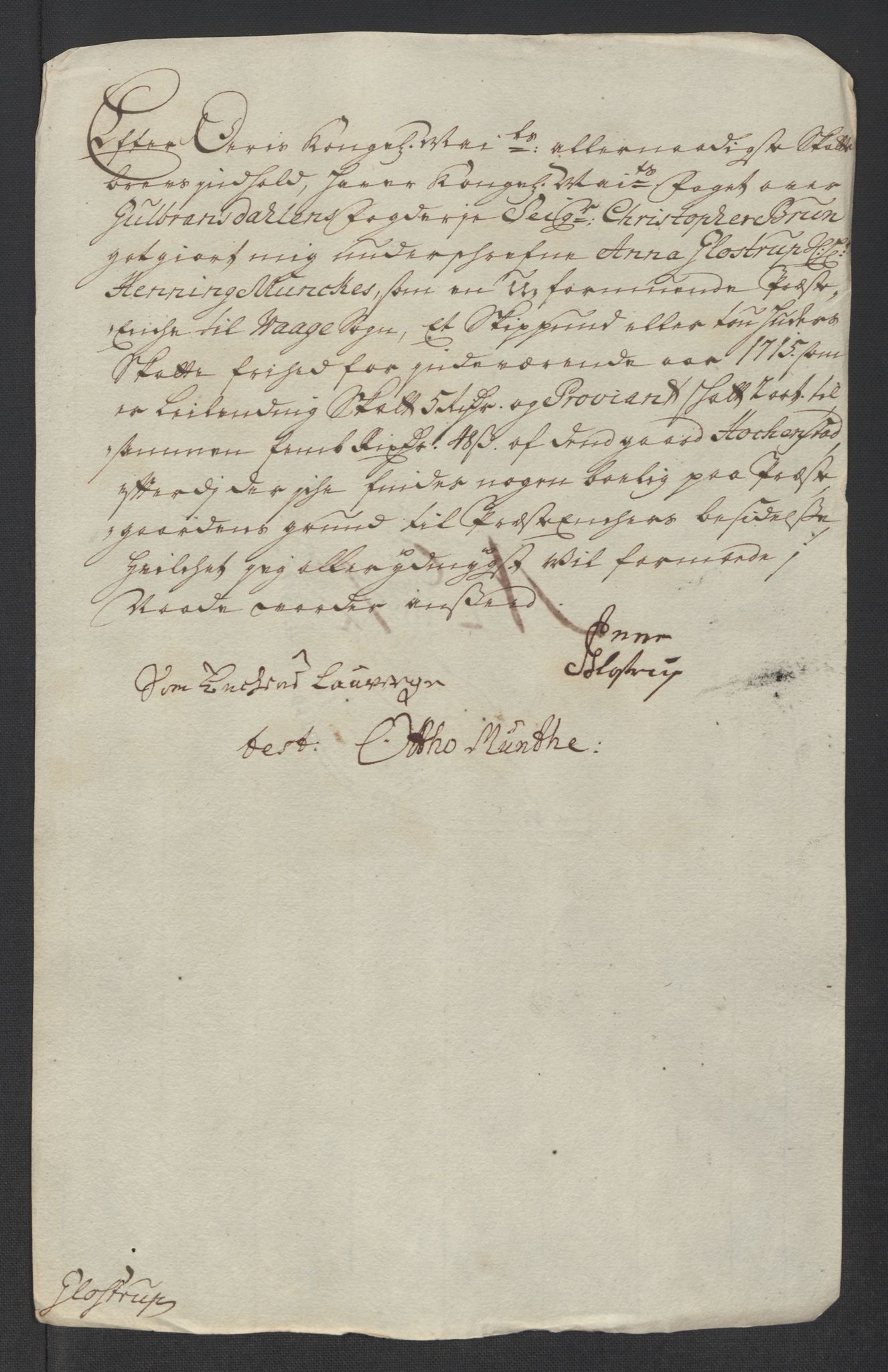 Rentekammeret inntil 1814, Reviderte regnskaper, Fogderegnskap, RA/EA-4092/R17/L1184: Fogderegnskap Gudbrandsdal, 1715, p. 187