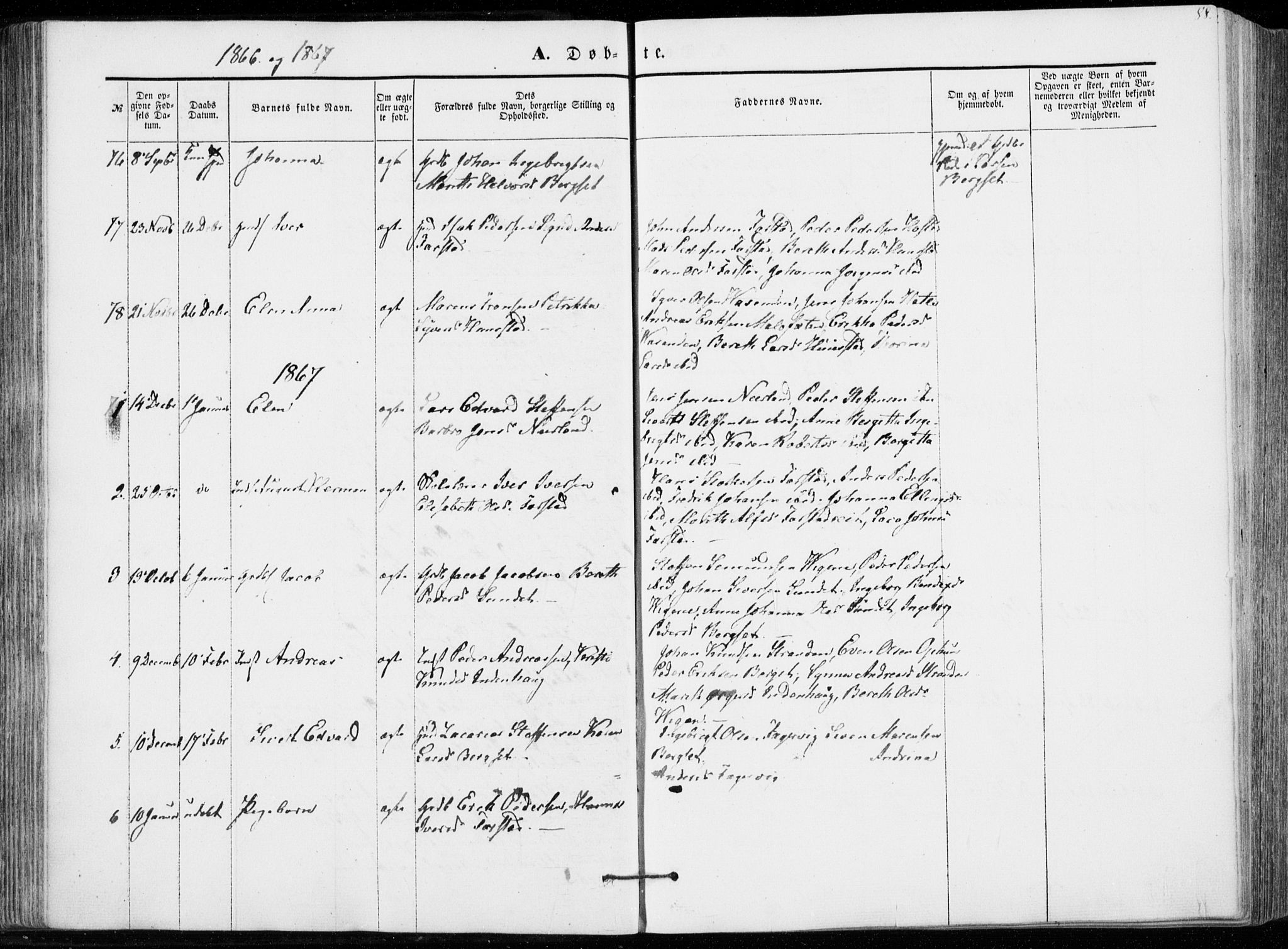 Ministerialprotokoller, klokkerbøker og fødselsregistre - Møre og Romsdal, AV/SAT-A-1454/566/L0767: Parish register (official) no. 566A06, 1852-1868, p. 88