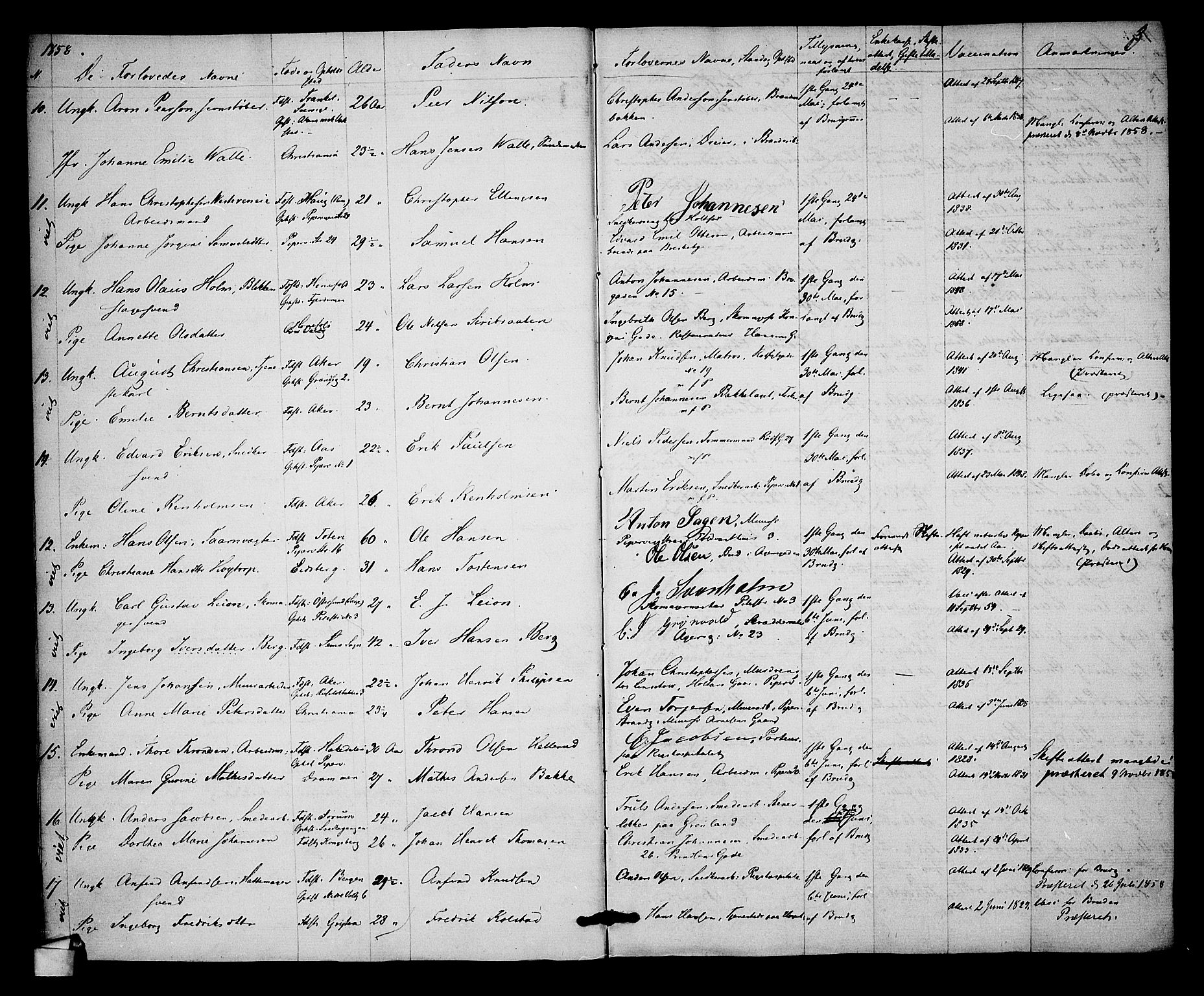 Trefoldighet prestekontor Kirkebøker, AV/SAO-A-10882/H/Ha/L0001: Banns register no. 1, 1858-1870, p. 3