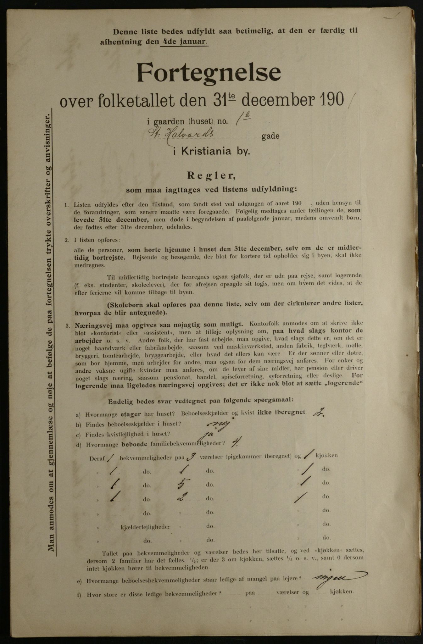 OBA, Municipal Census 1901 for Kristiania, 1901, p. 13473