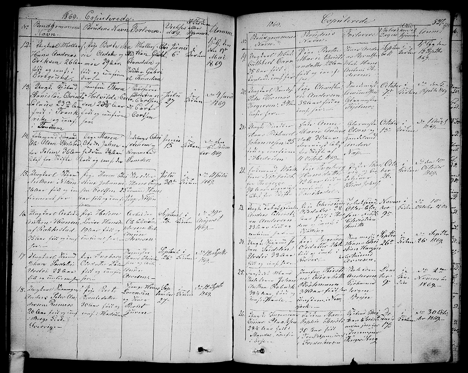 Larvik kirkebøker, AV/SAKO-A-352/G/Ga/L0003b: Parish register (copy) no. I 3B, 1830-1870, p. 537