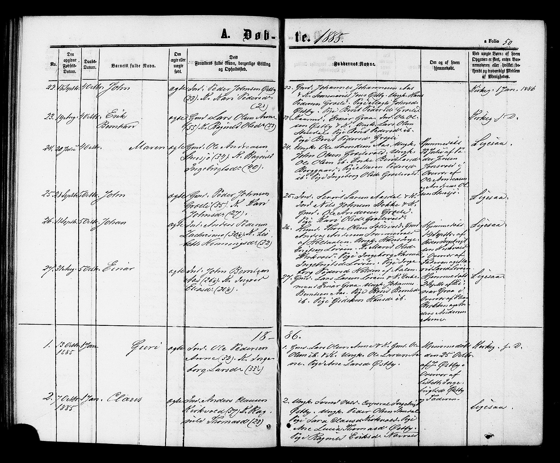 Ministerialprotokoller, klokkerbøker og fødselsregistre - Sør-Trøndelag, SAT/A-1456/698/L1163: Parish register (official) no. 698A01, 1862-1887, p. 50