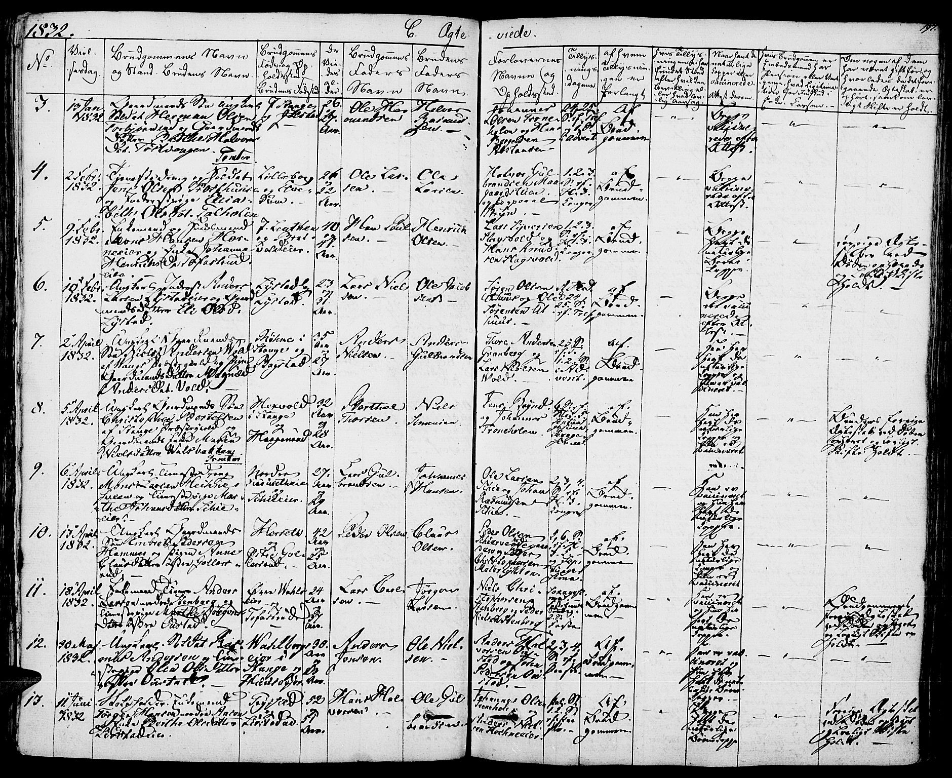 Romedal prestekontor, SAH/PREST-004/K/L0003: Parish register (official) no. 3, 1829-1846, p. 197