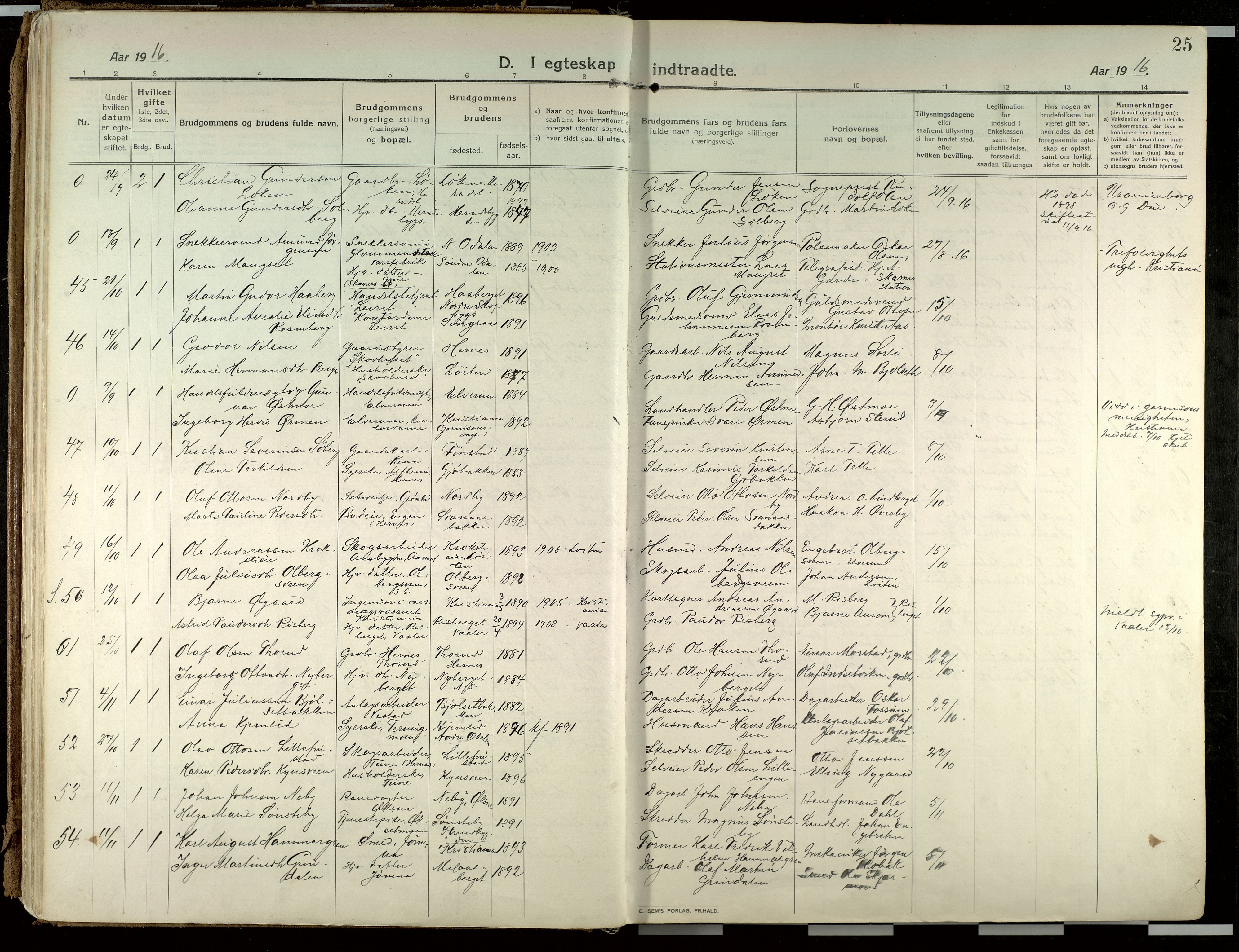 Elverum prestekontor, AV/SAH-PREST-044/H/Ha/Haa/L0021: Parish register (official) no. 21, 1913-1928, p. 25