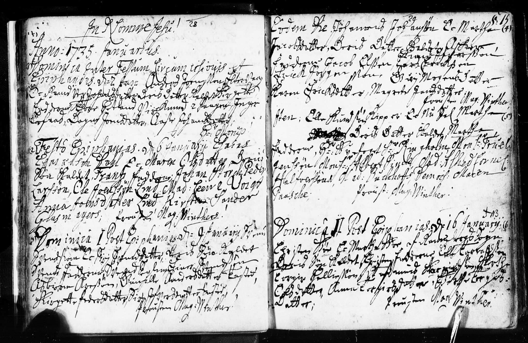 Domkirken sokneprestkontor, SAST/A-101812/001/30/30BB/L0003: Parish register (copy) no. B 3, 1733-1751, p. 15