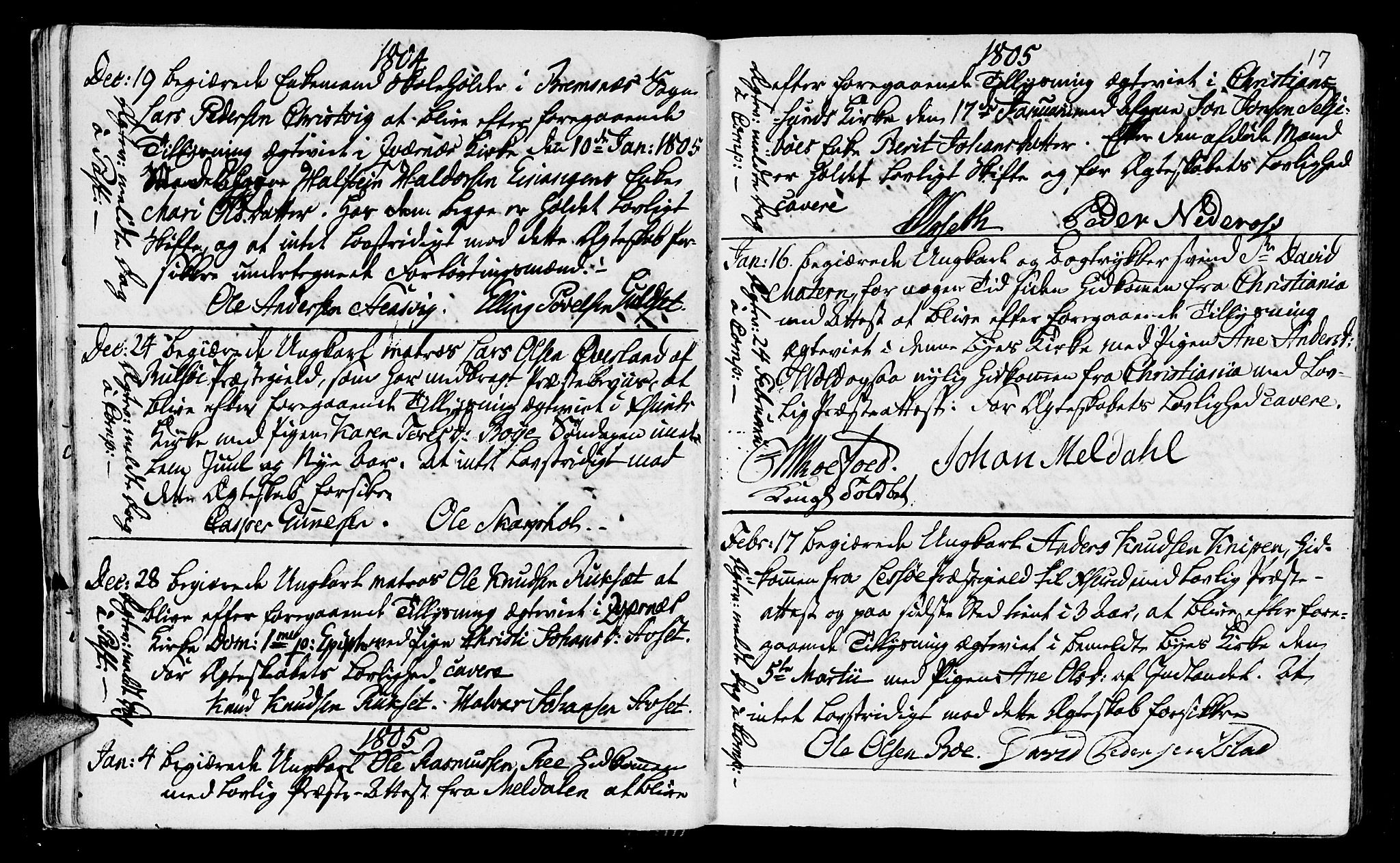 Ministerialprotokoller, klokkerbøker og fødselsregistre - Møre og Romsdal, SAT/A-1454/568/L0795: Parish register (official) no. 568A04, 1802-1845, p. 17