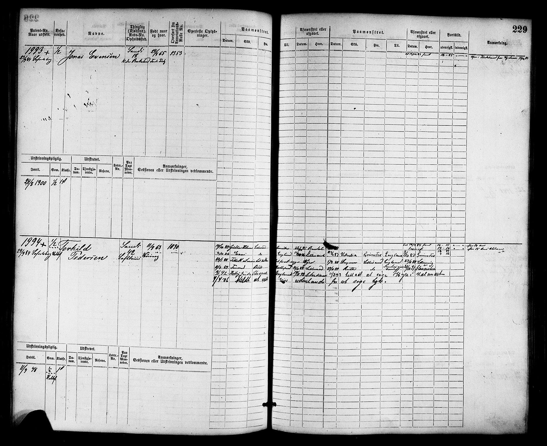 Lillesand mønstringskrets, AV/SAK-2031-0014/F/Fb/L0004: Hovedrulle nr 1537-2296, W-13, 1877-1890, p. 235