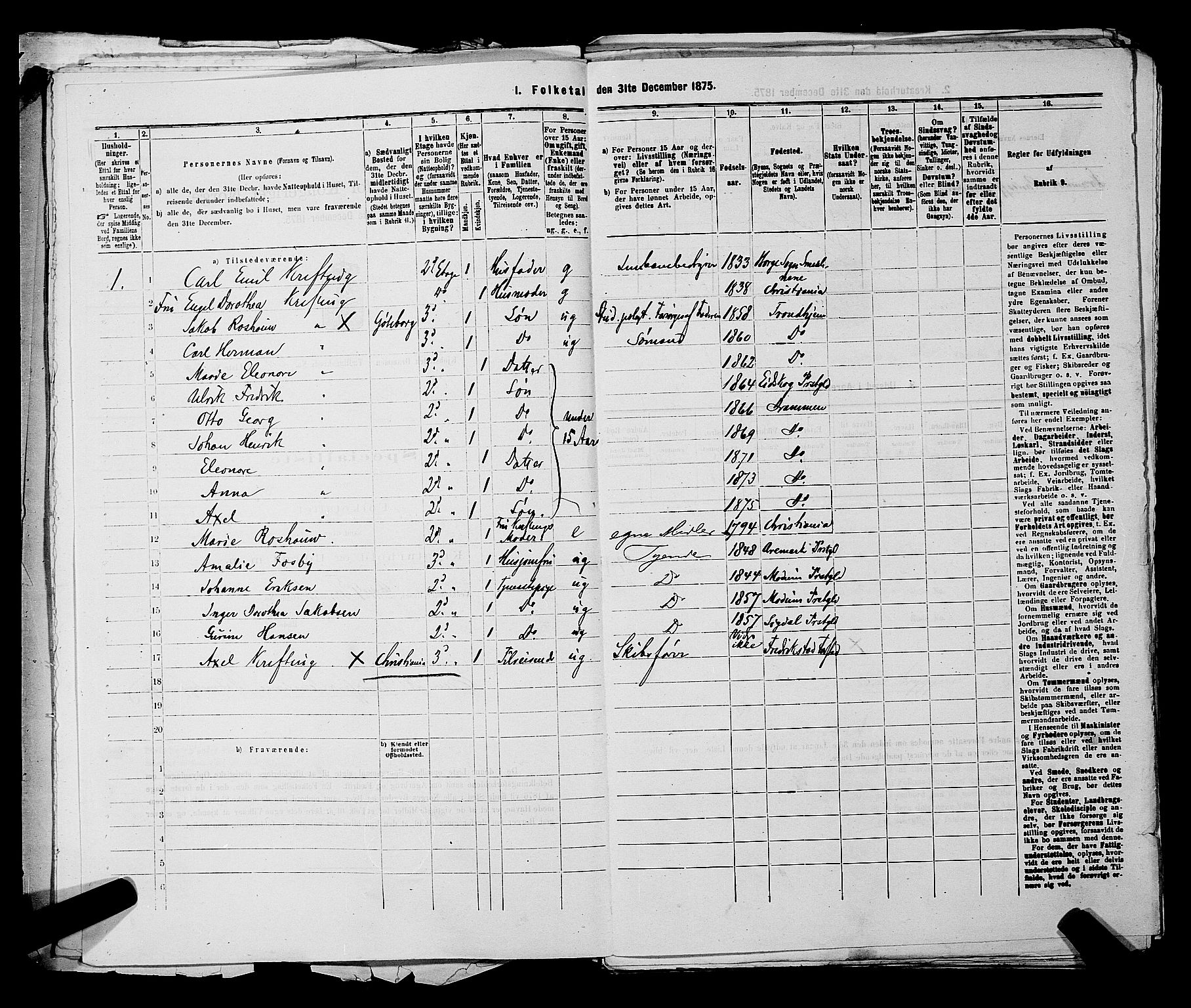 SAKO, 1875 census for 0602 Drammen, 1875, p. 2382