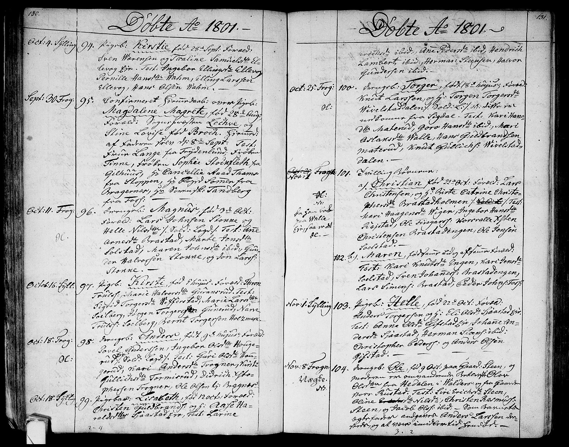 Lier kirkebøker, SAKO/A-230/F/Fa/L0007: Parish register (official) no. I 7, 1794-1813, p. 130-131