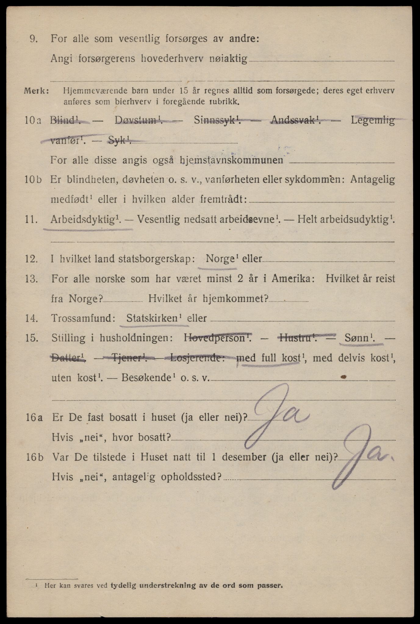 SAT, 1920 census for Trondheim, 1920, p. 143785