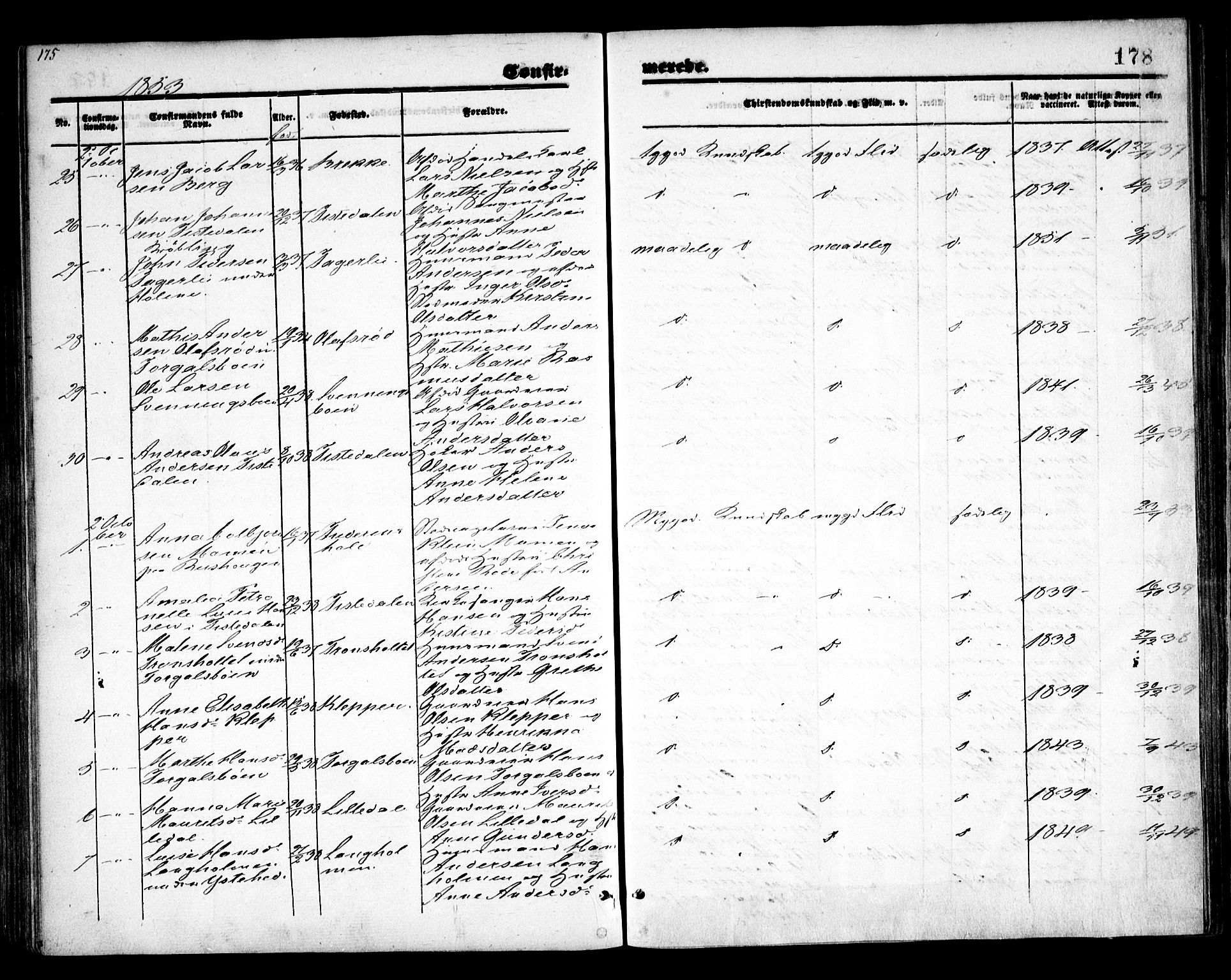 Idd prestekontor Kirkebøker, SAO/A-10911/F/Fc/L0004a: Parish register (official) no. III 4A, 1848-1860, p. 178