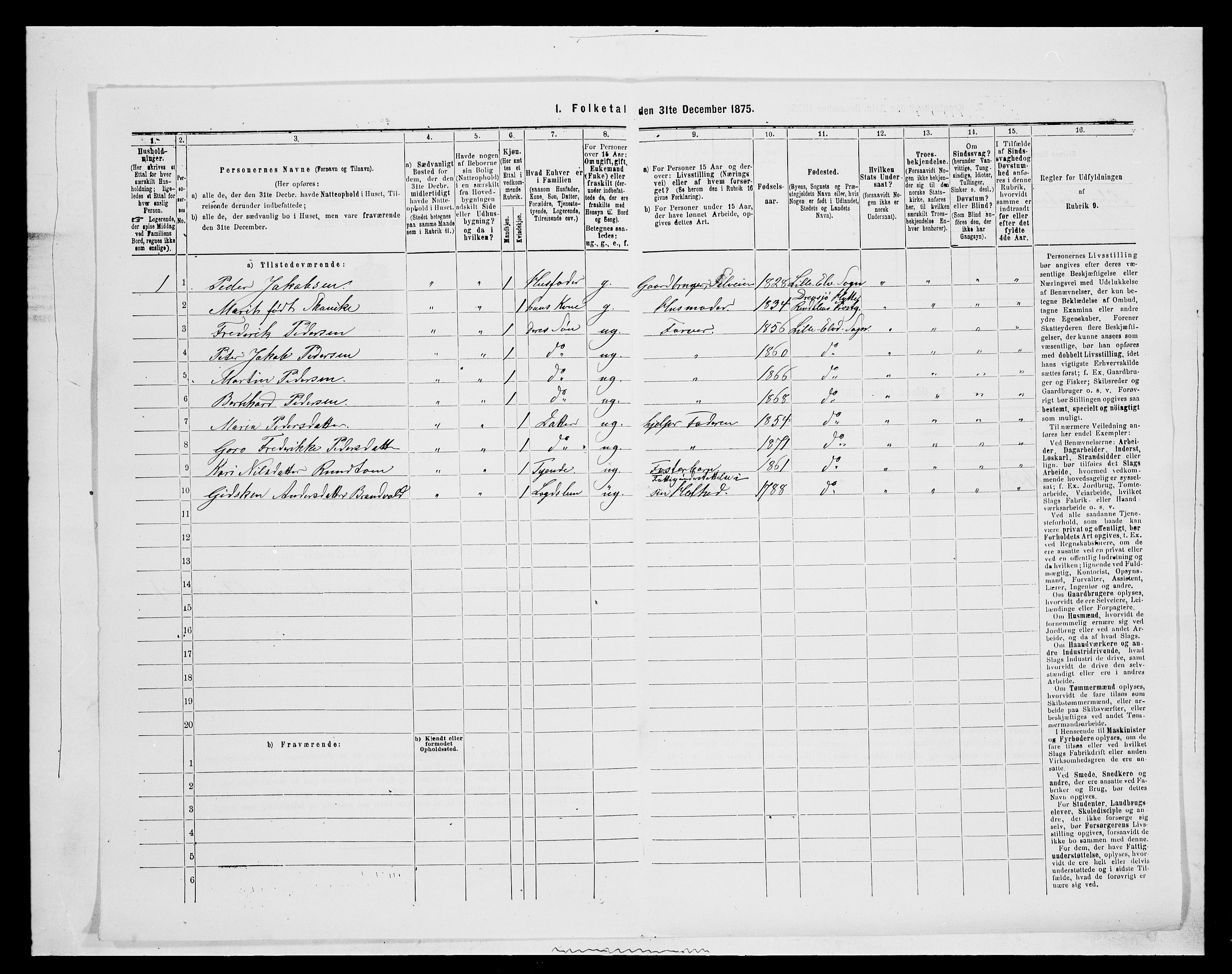 SAH, 1875 census for 0438P Lille Elvedalen, 1875, p. 229