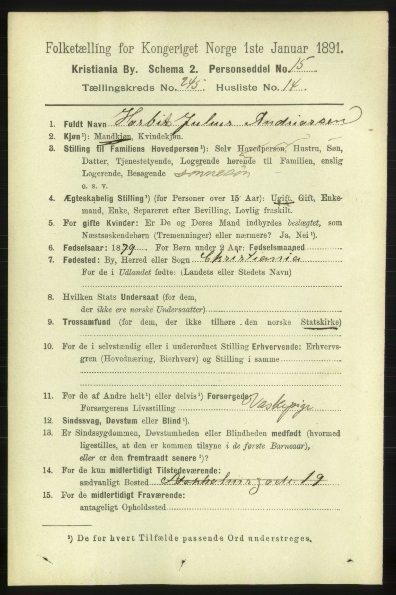 RA, 1891 census for 0301 Kristiania, 1891, p. 149778