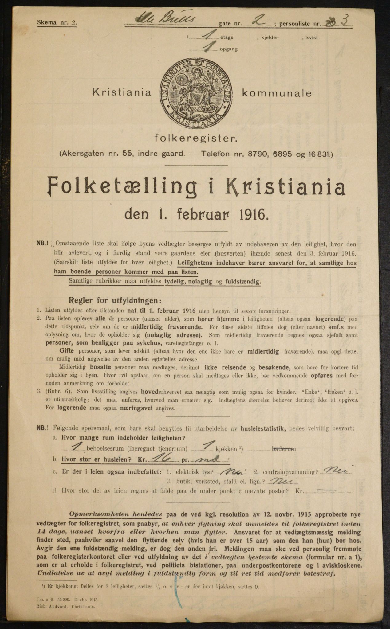 OBA, Municipal Census 1916 for Kristiania, 1916, p. 77228