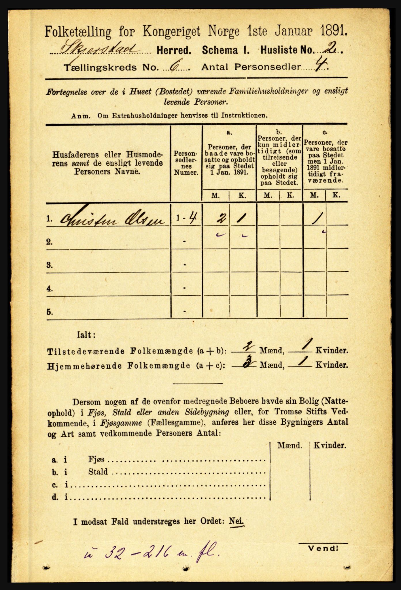 RA, 1891 census for 1842 Skjerstad, 1891, p. 1902