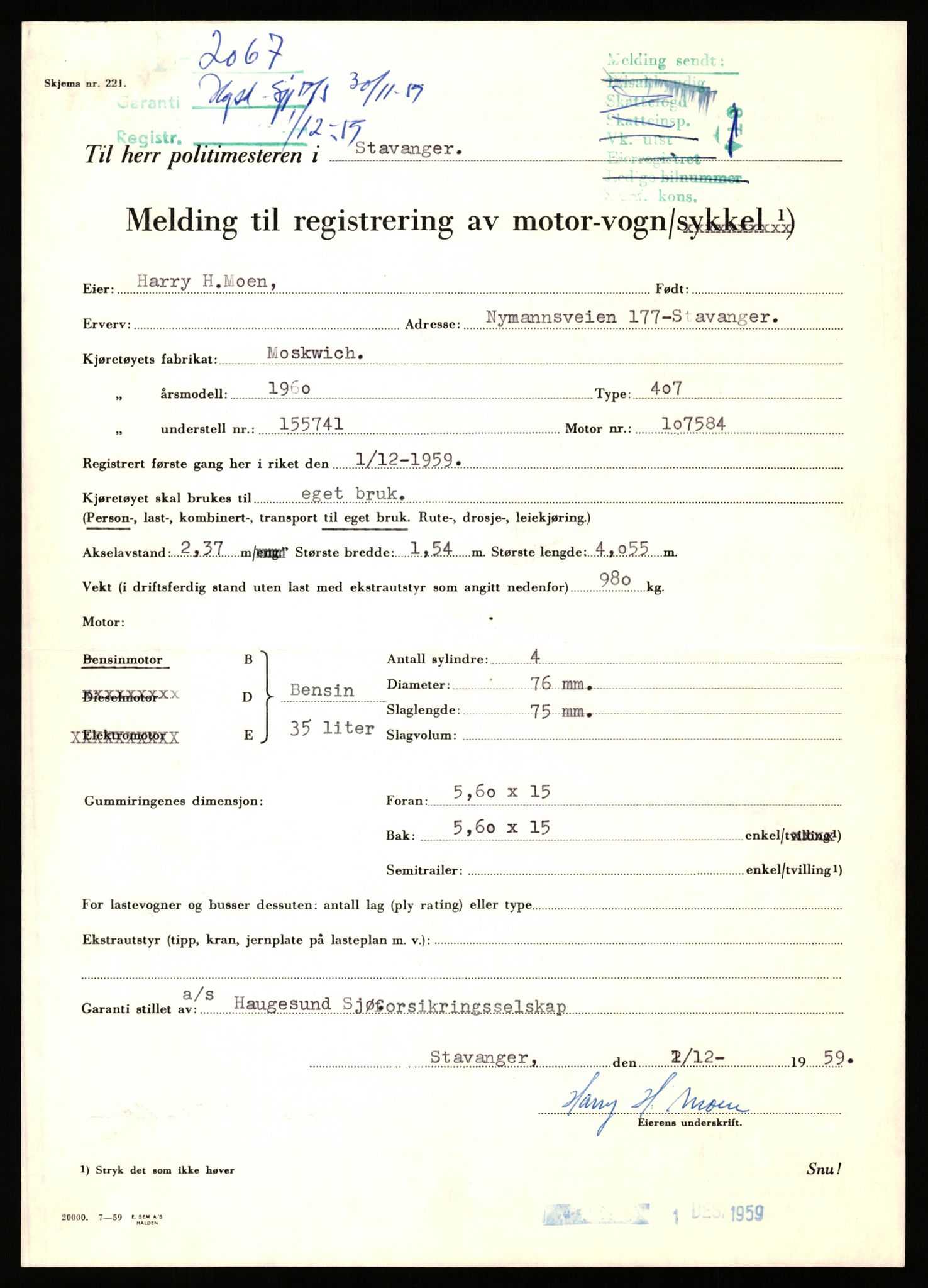 Stavanger trafikkstasjon, AV/SAST-A-101942/0/F/L0006: L-1700 - L-2149, 1930-1971, p. 1619