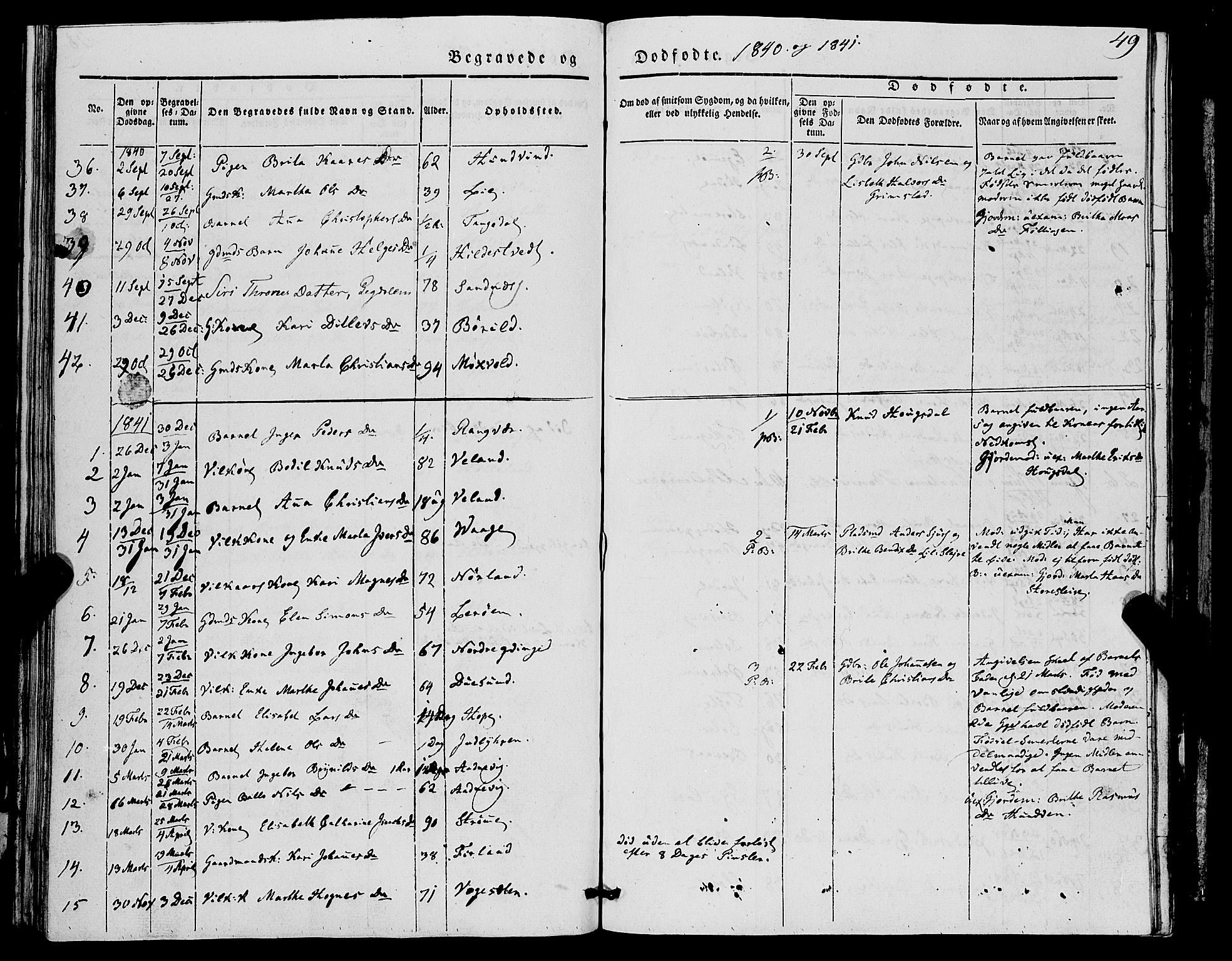 Lindås Sokneprestembete, SAB/A-76701/H/Haa: Parish register (official) no. A 14, 1835-1847, p. 49