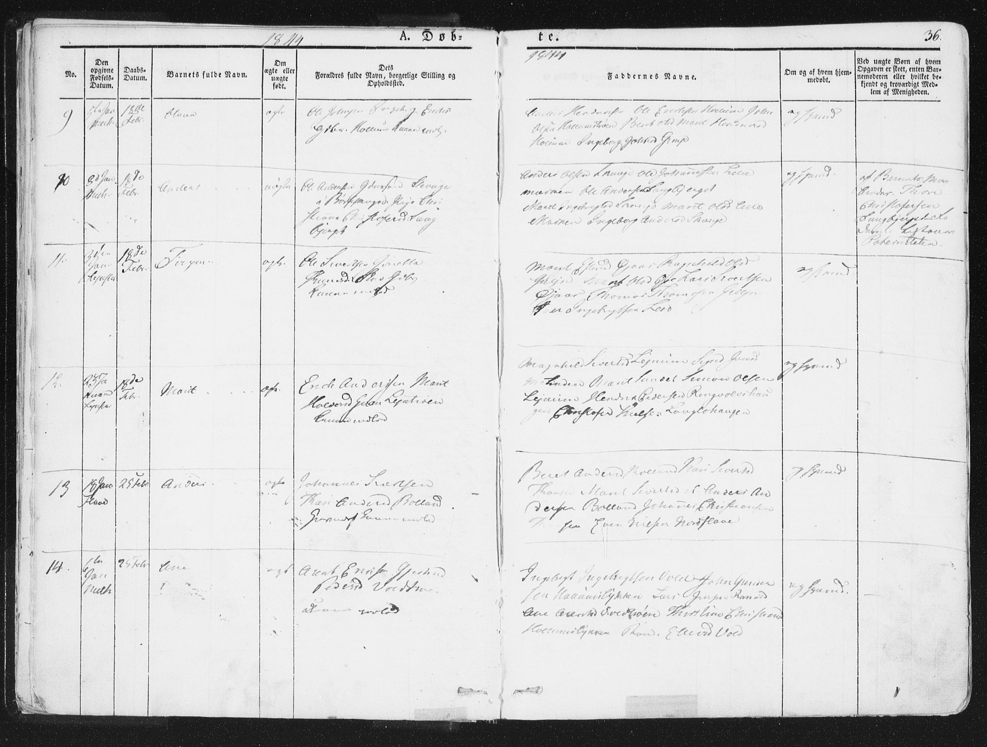 Ministerialprotokoller, klokkerbøker og fødselsregistre - Sør-Trøndelag, SAT/A-1456/691/L1074: Parish register (official) no. 691A06, 1842-1852, p. 36