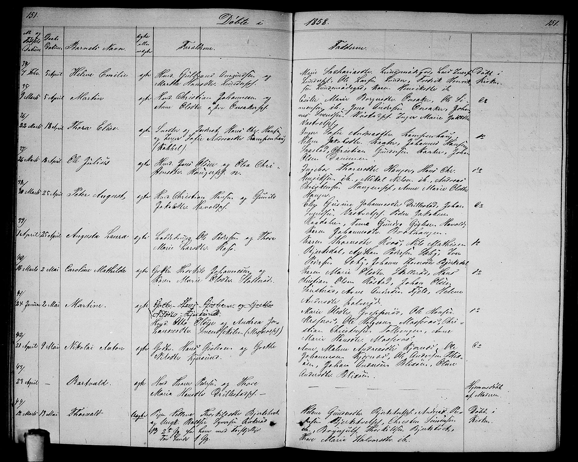 Våler prestekontor Kirkebøker, AV/SAO-A-11083/G/Ga/L0002: Parish register (copy) no. I 2, 1839-1860, p. 151