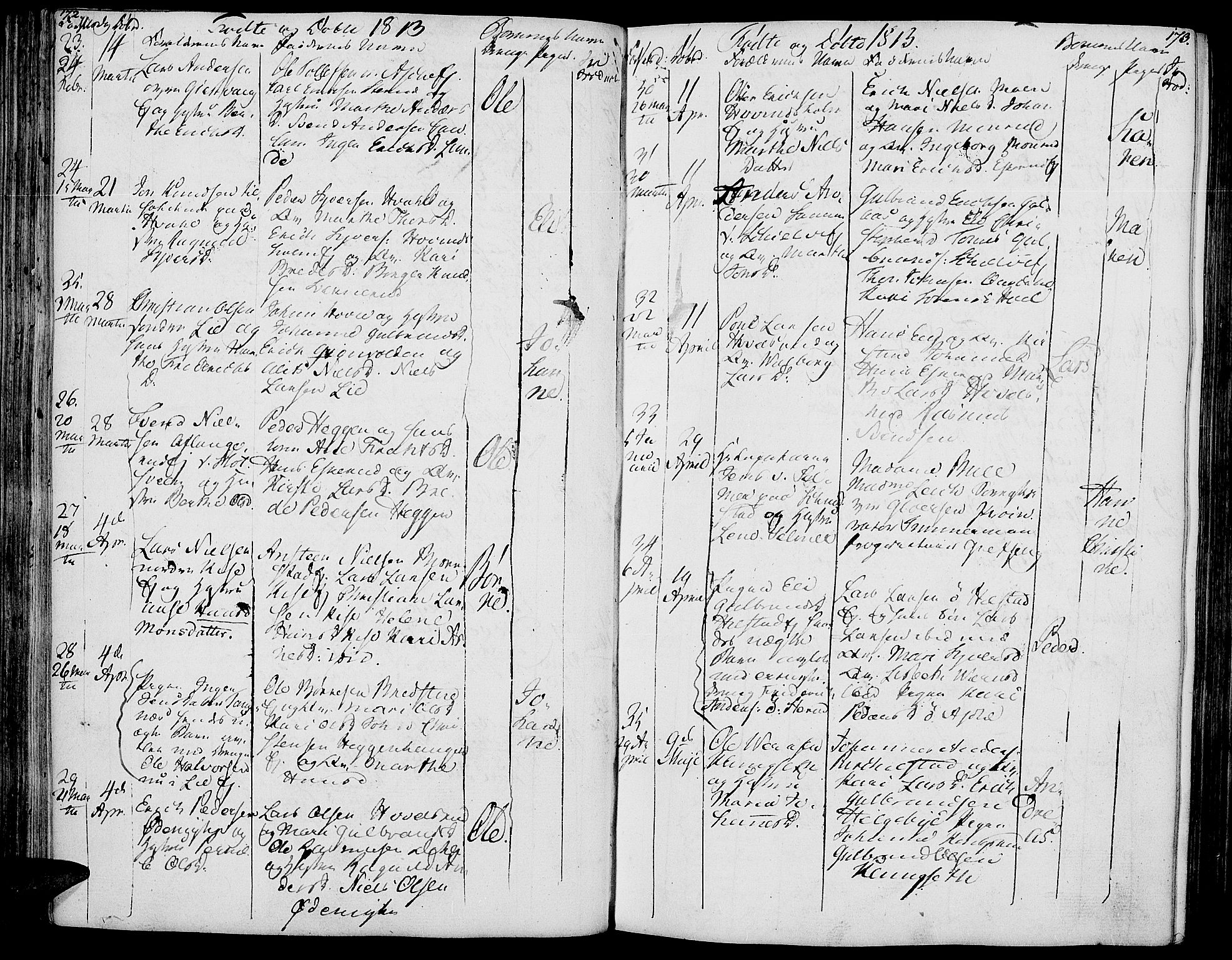 Nes prestekontor, Hedmark, AV/SAH-PREST-020/K/Ka/L0001: Parish register (official) no. 1, 1802-1814, p. 172-173