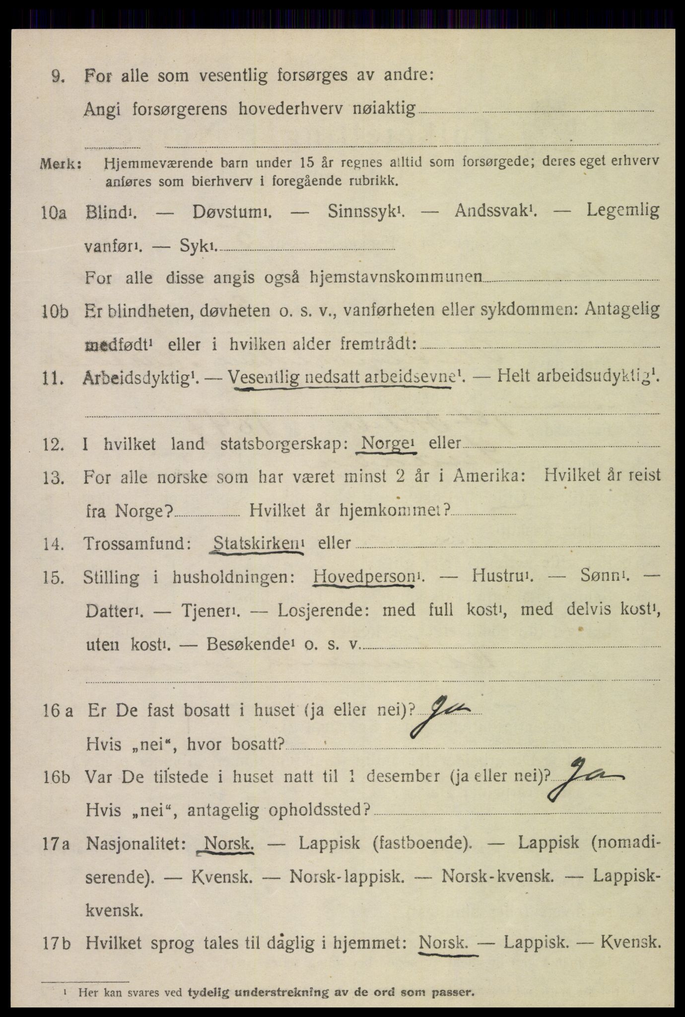 SAT, 1920 census for Snåsa, 1920, p. 2899