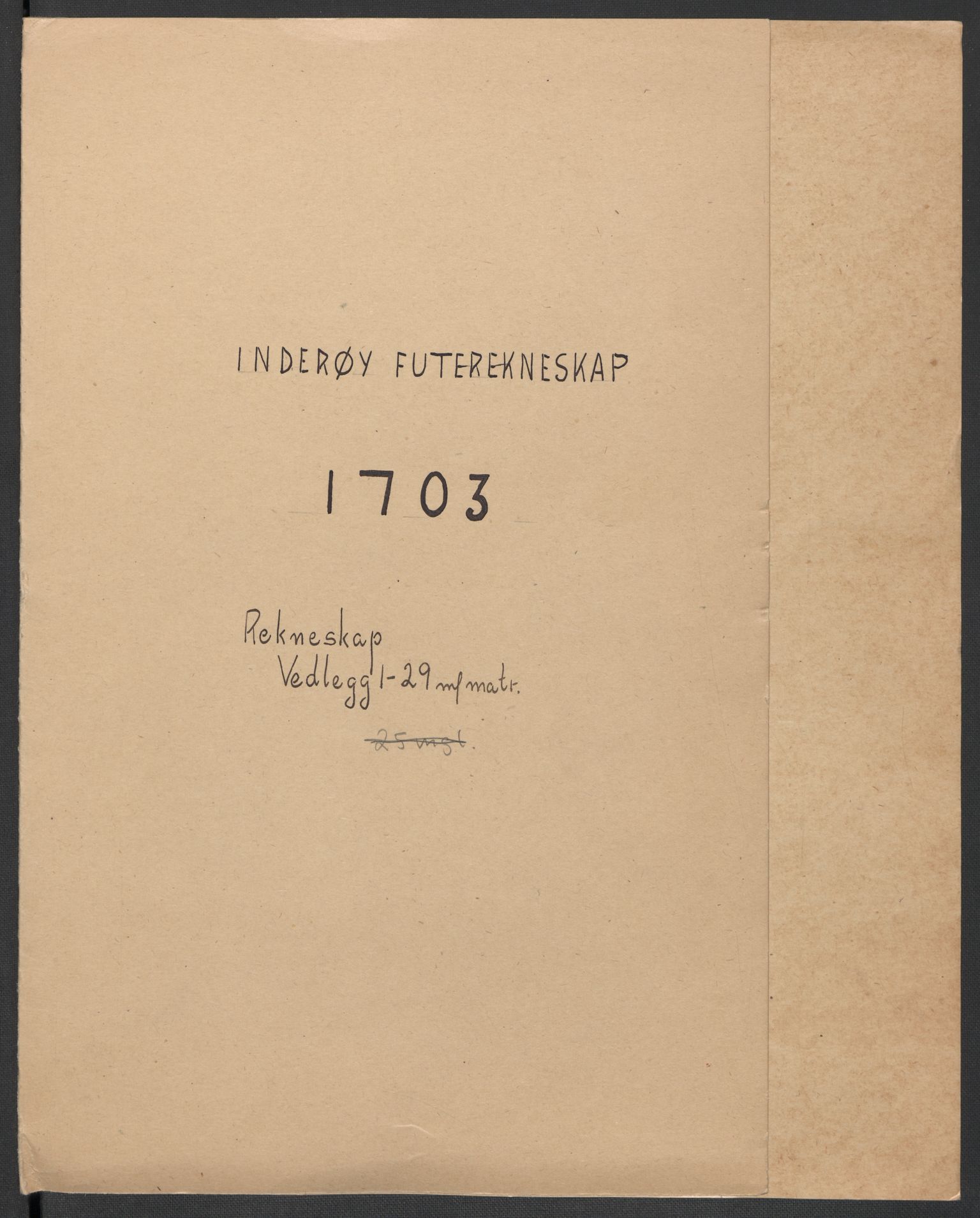 Rentekammeret inntil 1814, Reviderte regnskaper, Fogderegnskap, AV/RA-EA-4092/R63/L4313: Fogderegnskap Inderøy, 1703-1704, p. 2