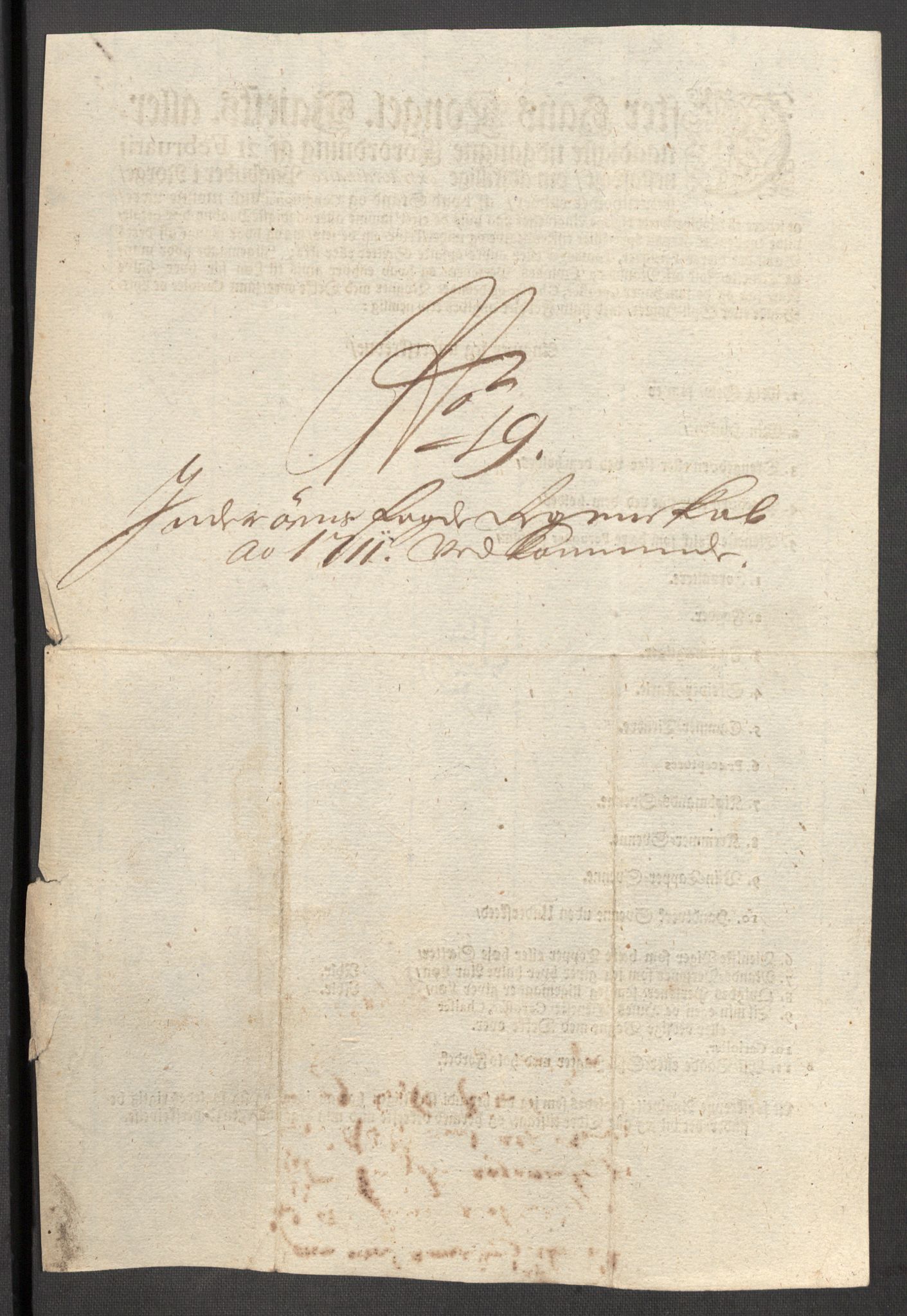 Rentekammeret inntil 1814, Reviderte regnskaper, Fogderegnskap, RA/EA-4092/R63/L4319: Fogderegnskap Inderøy, 1711, p. 279